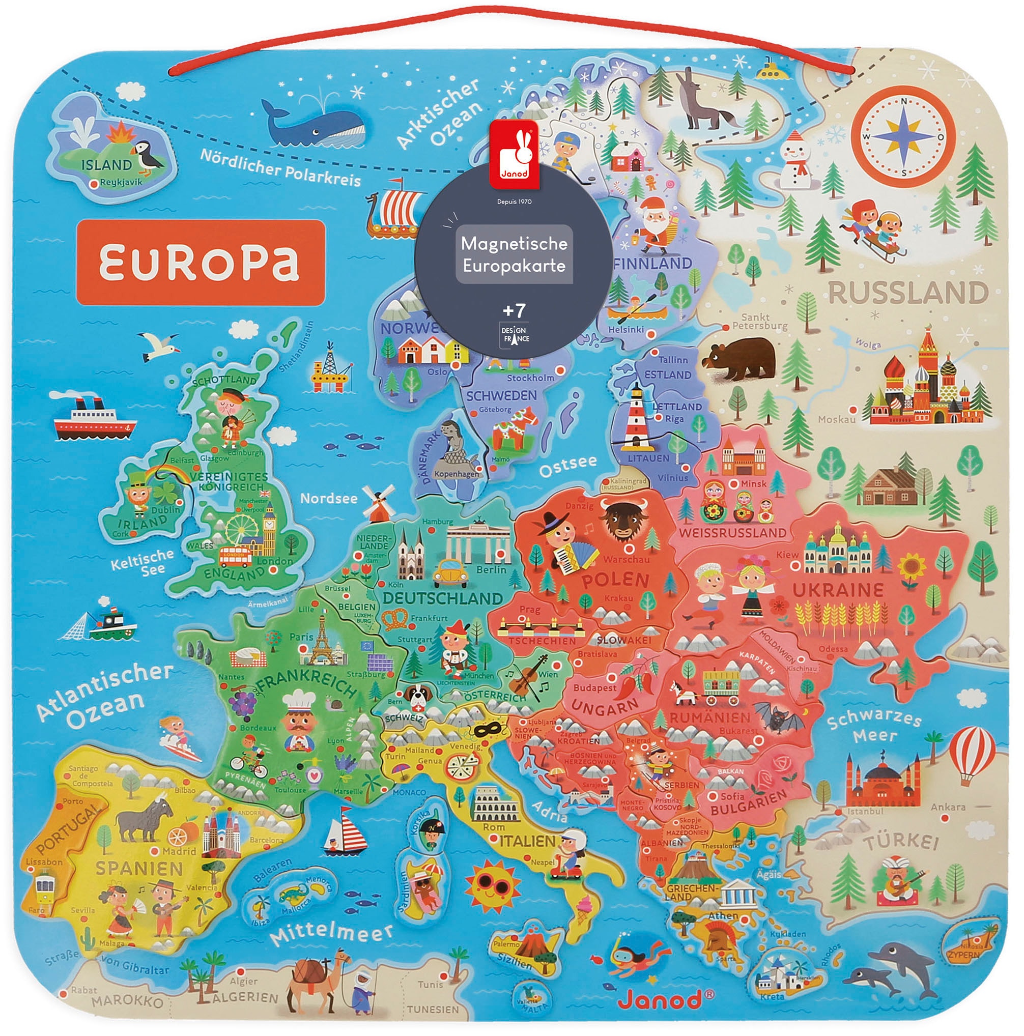 Janod Puzzle »Magnetisches Puzzle Europa«
