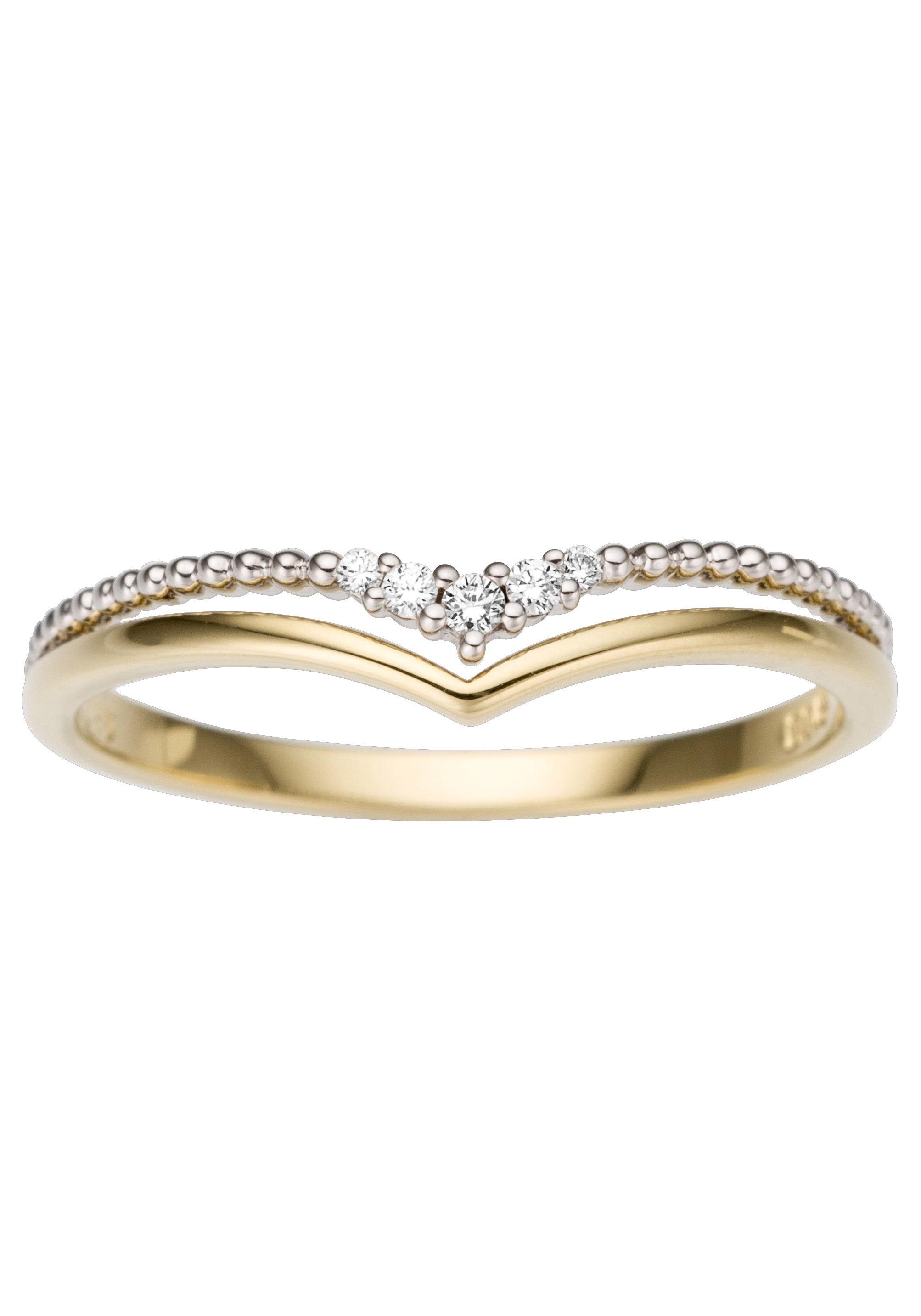 Diamantring »Schmuck Geschenk Gold 333 Damenring Goldring Diamant«, mit Brillanten