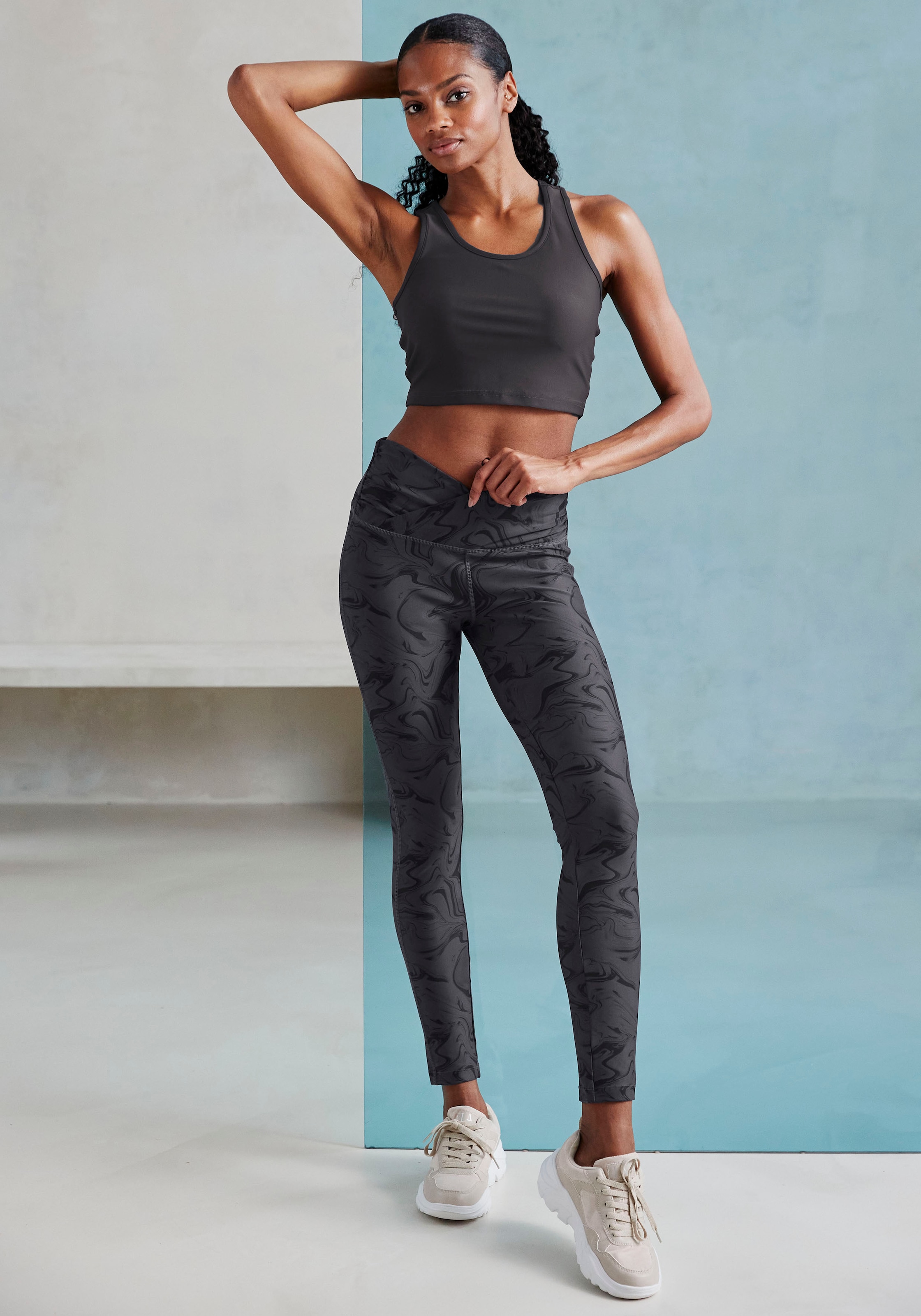 LASCANA ACTIVE Funktionsleggings, Sportleggings im Allover-Druck