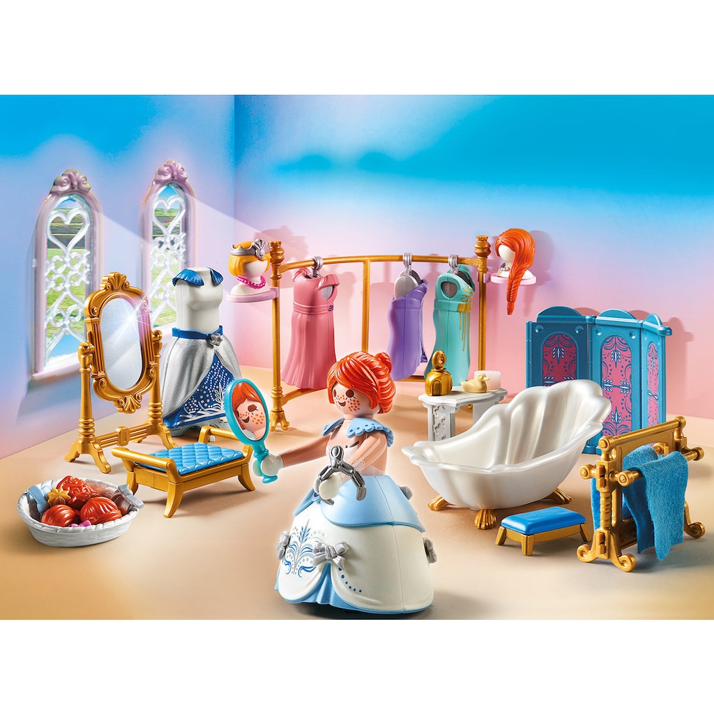 Playmobil® Konstruktions-Spielset »Ankleidezimmer mit Badewanne (70454), Princess«, (86 St.), Made in Germany