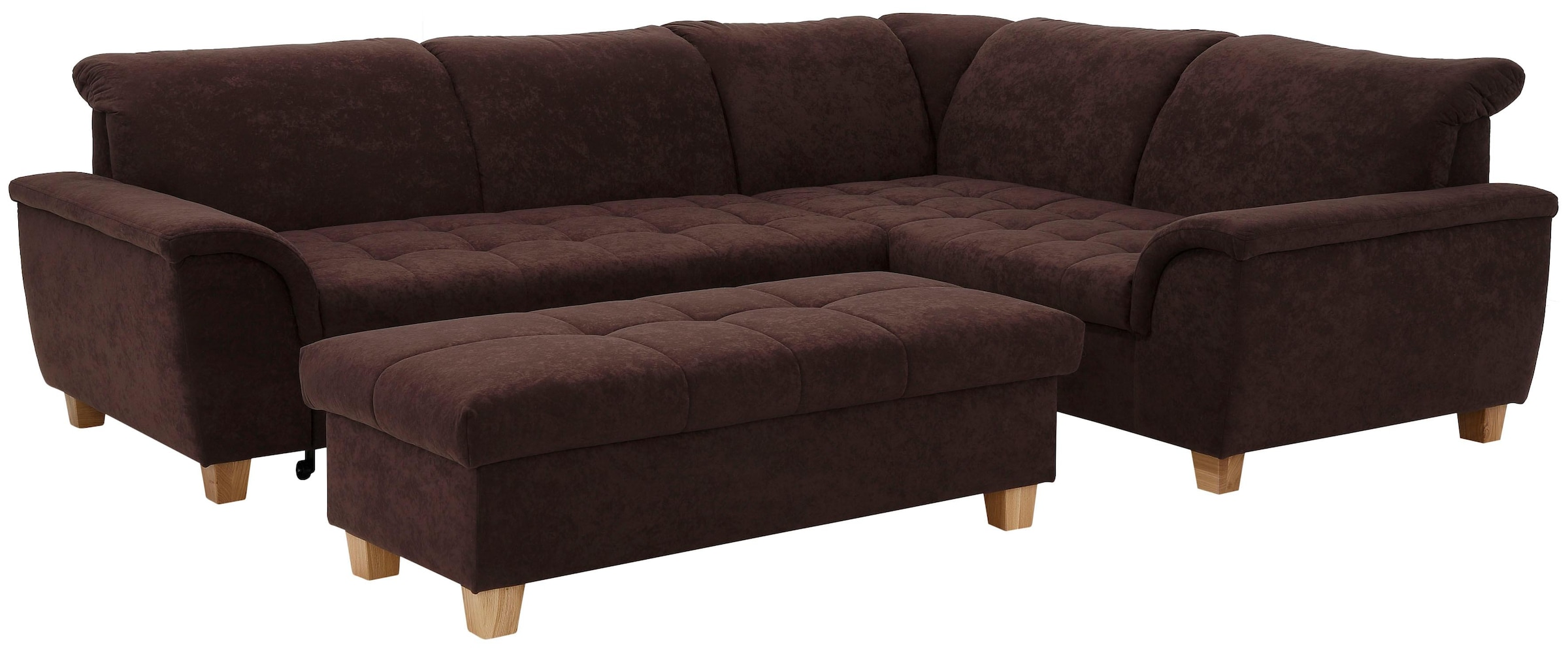 Home affaire Ecksofa »Lyla fester Sitzkomfort, bequeme Armlehnen, Breite 275cm, L-Form« wahlweise mit Rückenfunktion und Bettfunktion