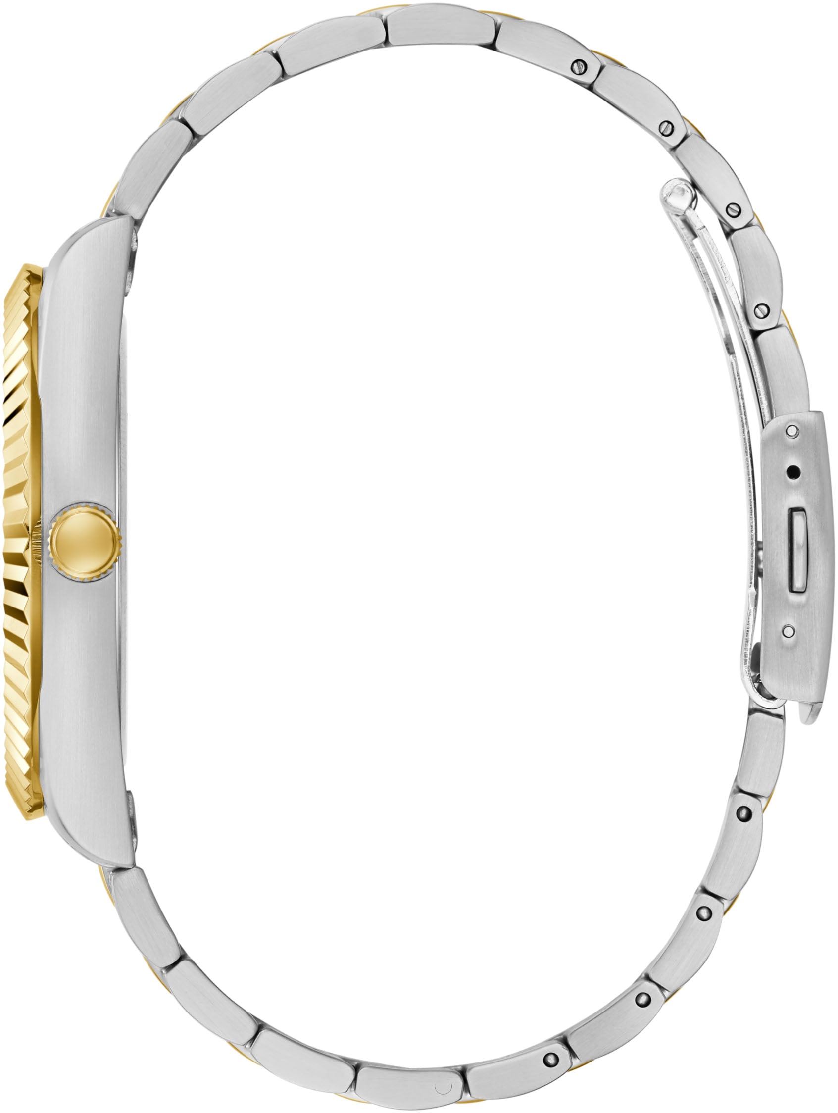 Guess Quarzuhr »CONNOISSEUR« Armbanduhr, Herrenuhr, Datum, Wochentag, Edelstahlarmband