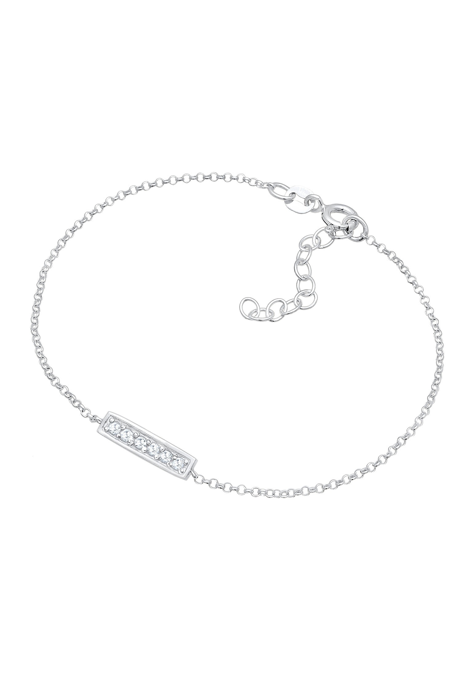 Elli Armkette »Armband Zirkonia Anhänger Geo Design 925 Silber«