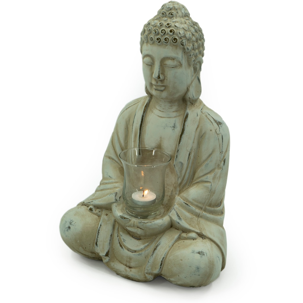 NOOR LIVING Teelichthalter »Buddha«, (1 St.)