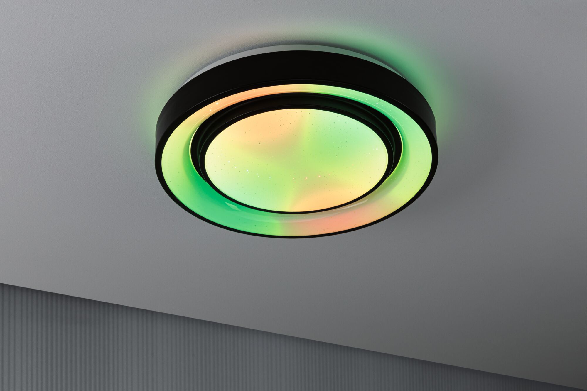 Paulmann LED Deckenleuchte »Rainbow Dynamic 22W 375mm Weiß/Schwarz 230V«, 1 flammig, RGBW TunableWhite