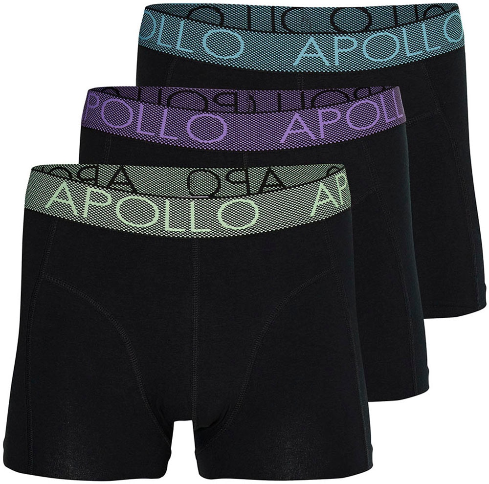 Apollo Boxer »MEN BOXERSHORTS«, (3er Pack), mit hohem Baumwollanteil, elastisch und gut an den Körper anpassend