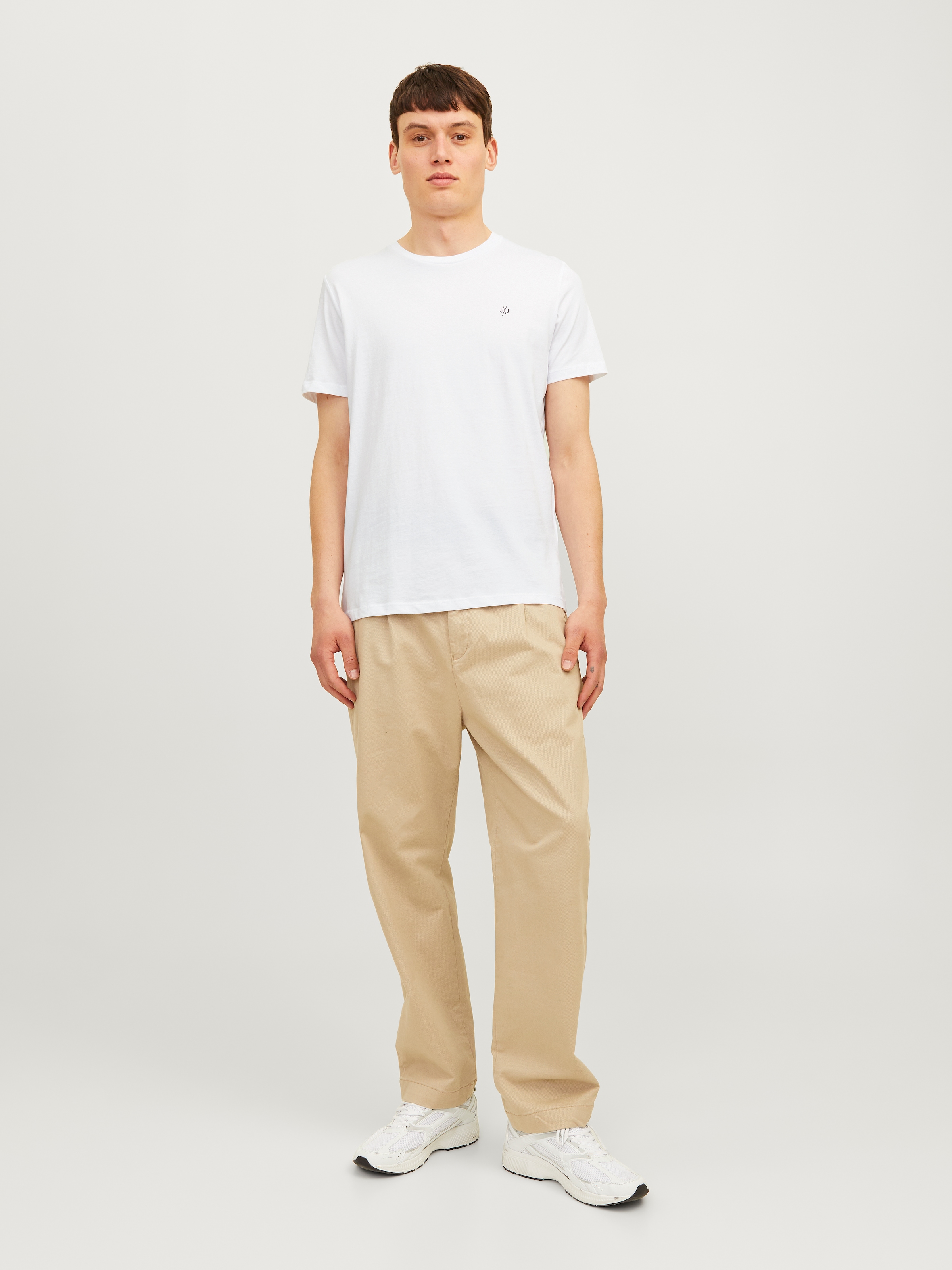 Jack & Jones Rundhalsshirt »JORJXJ im 5er Pack mit Rundhals und angenehmem Tragegefühl« Packung, 5 Stk. unifarben, modisch, regular fit, Baumwolle, Rundhals