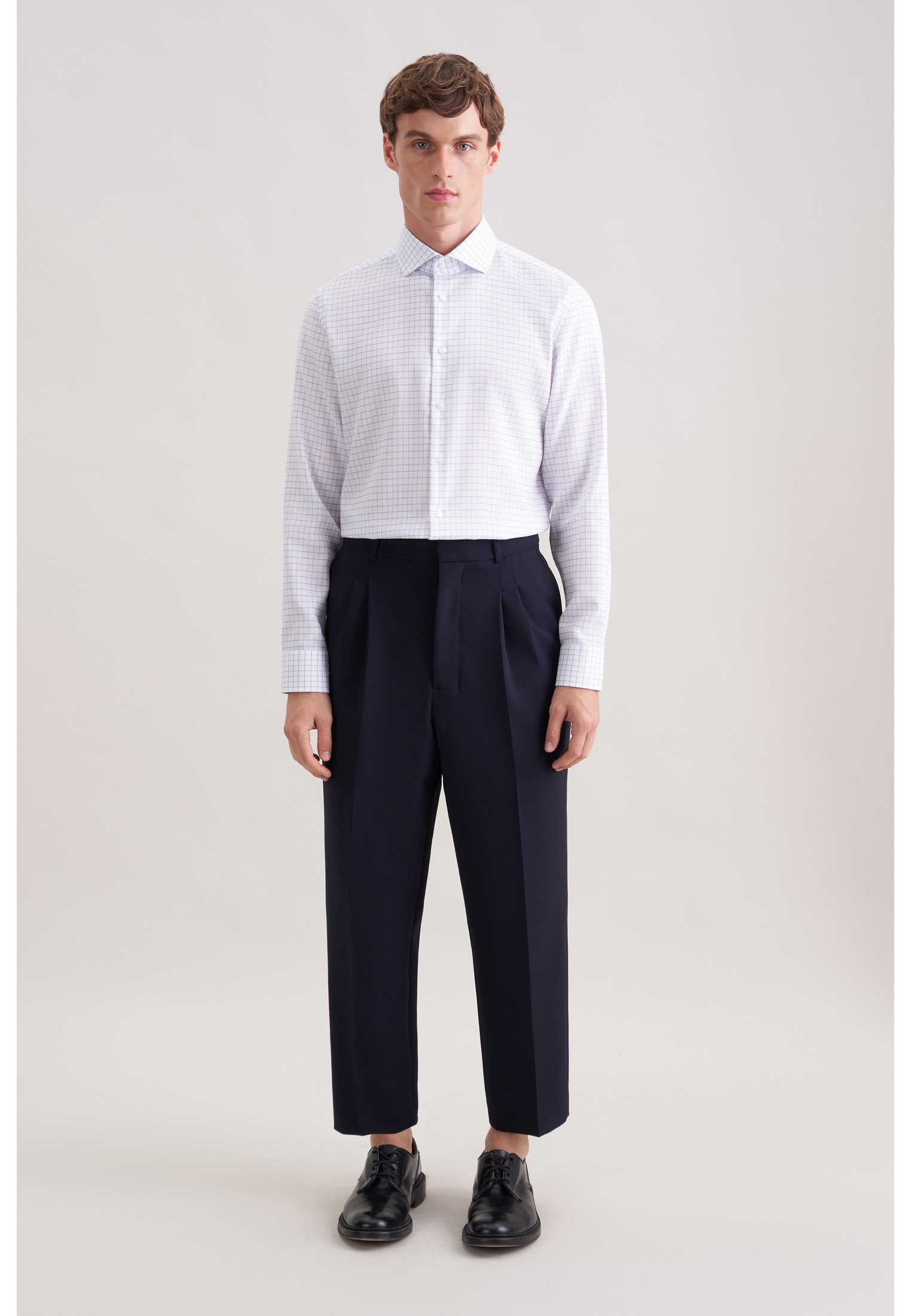 seidensticker Businesshemd »Schwarze Rose« Slim 1/1 Kentkragen Karo