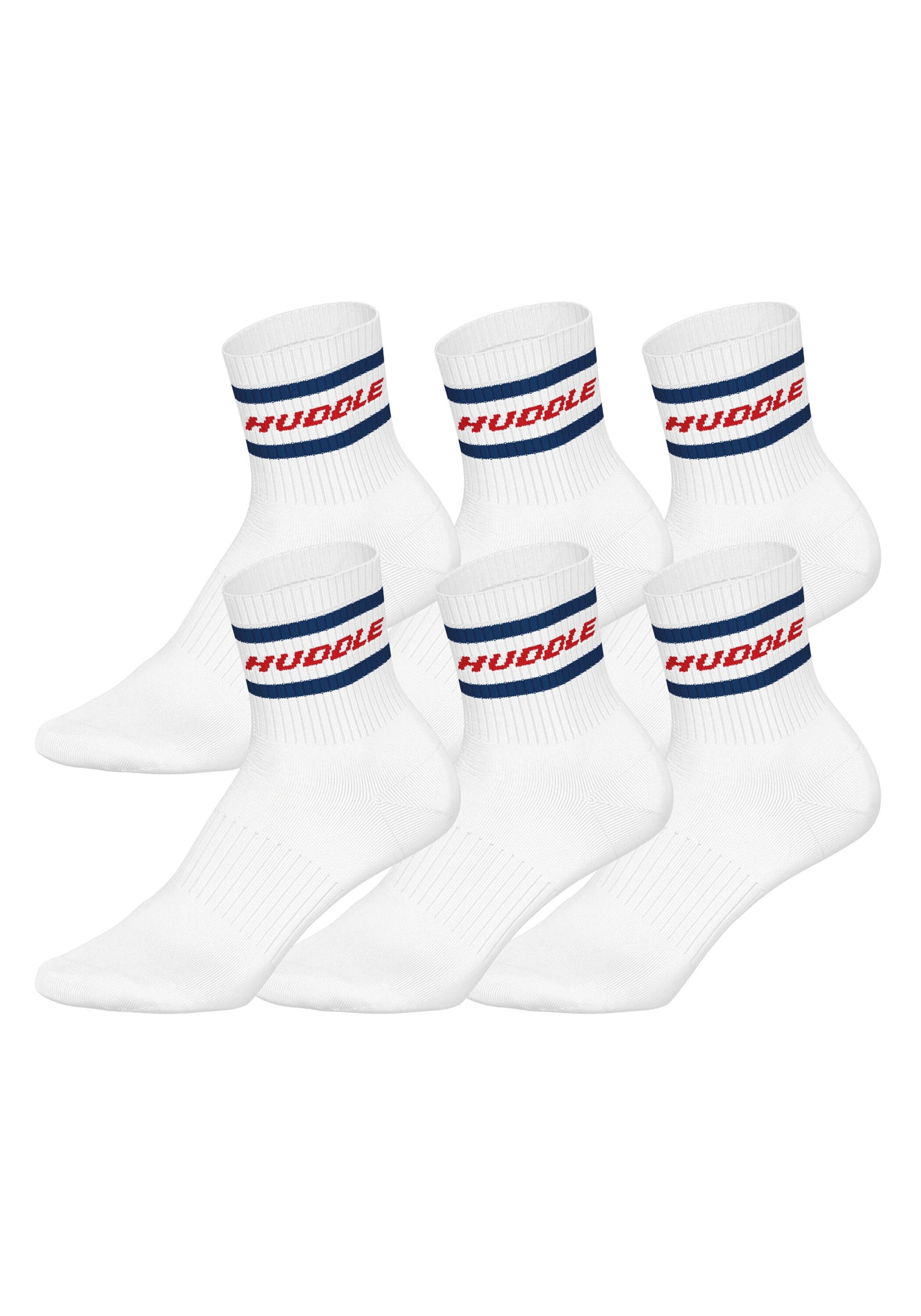 HUDDLE Kurzsocken »Socken HUDDLE 6pk Short Crew Socks Stripe 6er Pack« 6 Paar tlg.