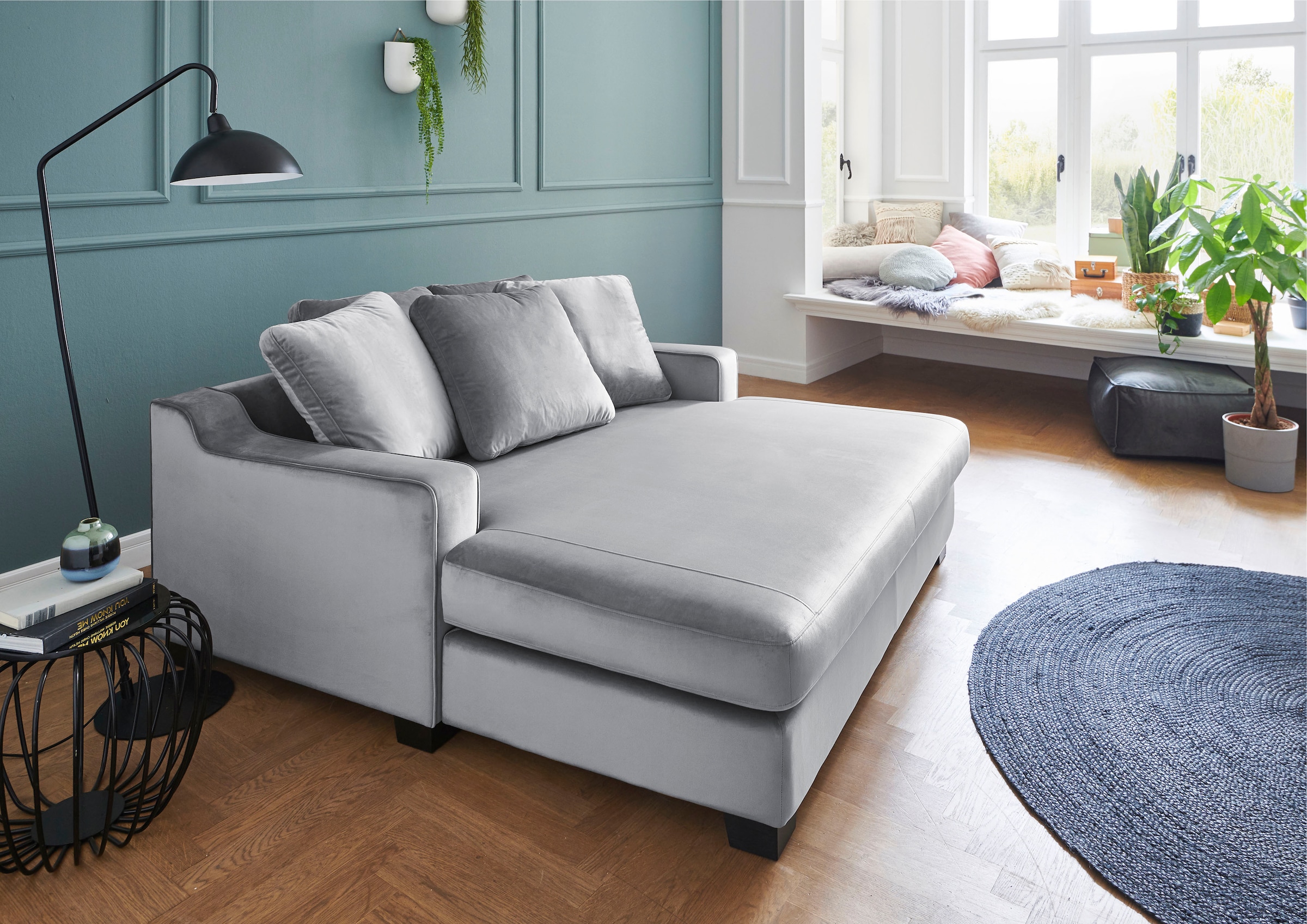 bestellen Loveseat, collection auf Raum »Nobel«, im Rechnung frei Rückenkissen, inkl. XXL-Sessel stellbar ATLANTIC home Megasessel, 5