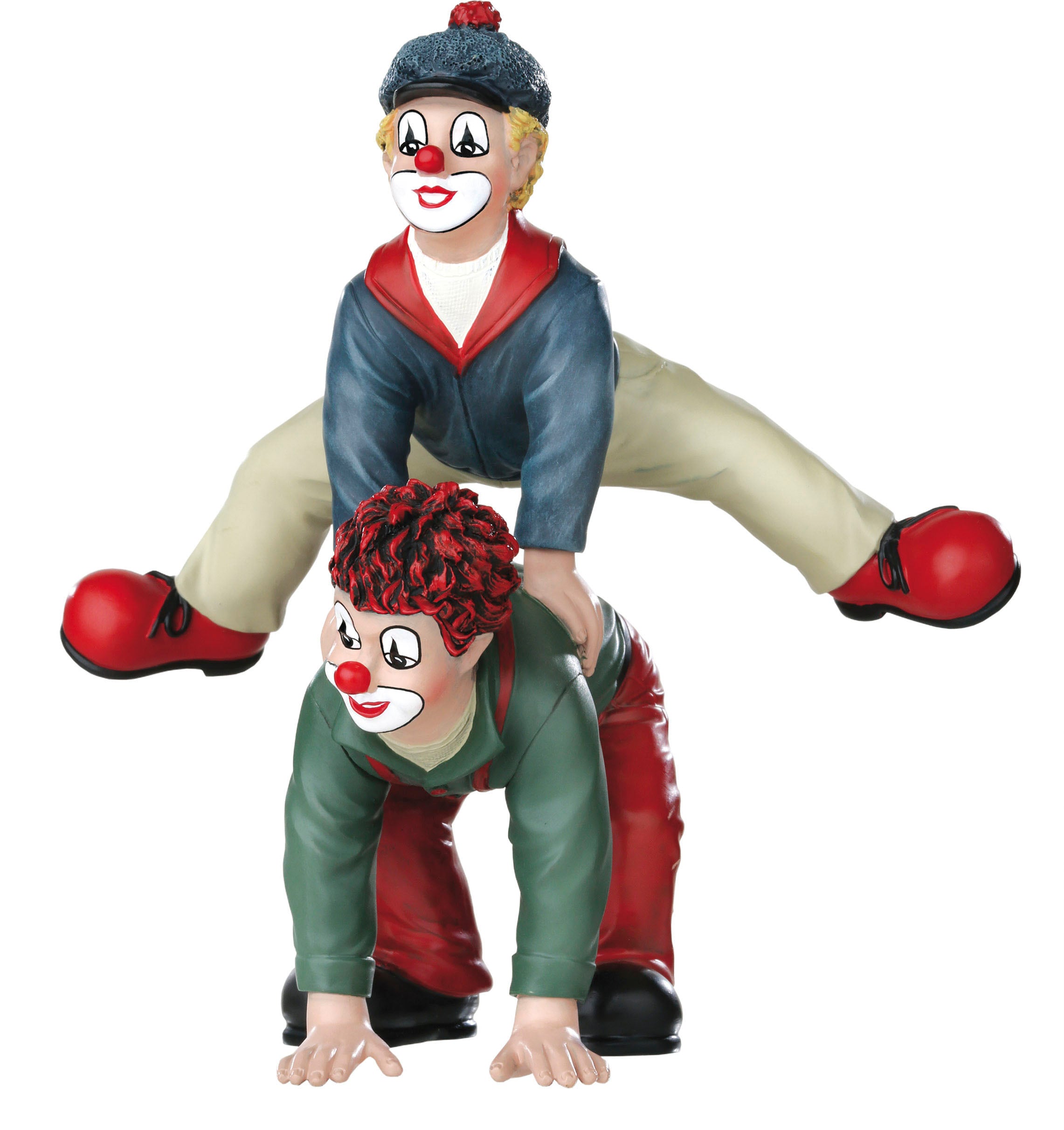 Gildeclowns Sammelfigur "Clown Dekofigur, Der Bocksprung" handbemalt, Wohnzimmer