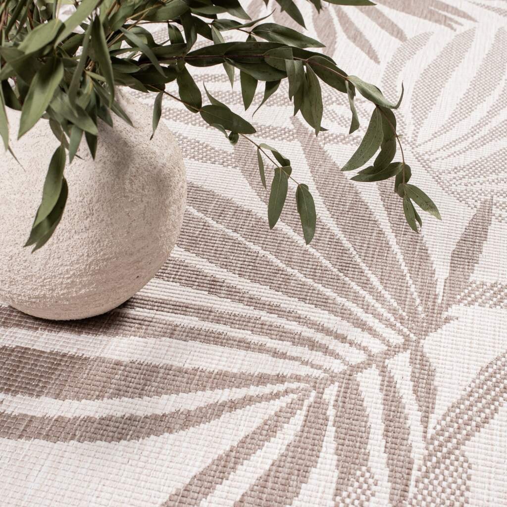 Carpet City Outdoorteppich »DUO RUG 5771«, rund, 5 mm Höhe, Wendeteppich Wetterfest In- & Outdoor, Balkon, Terrasse, Wohnzimmer