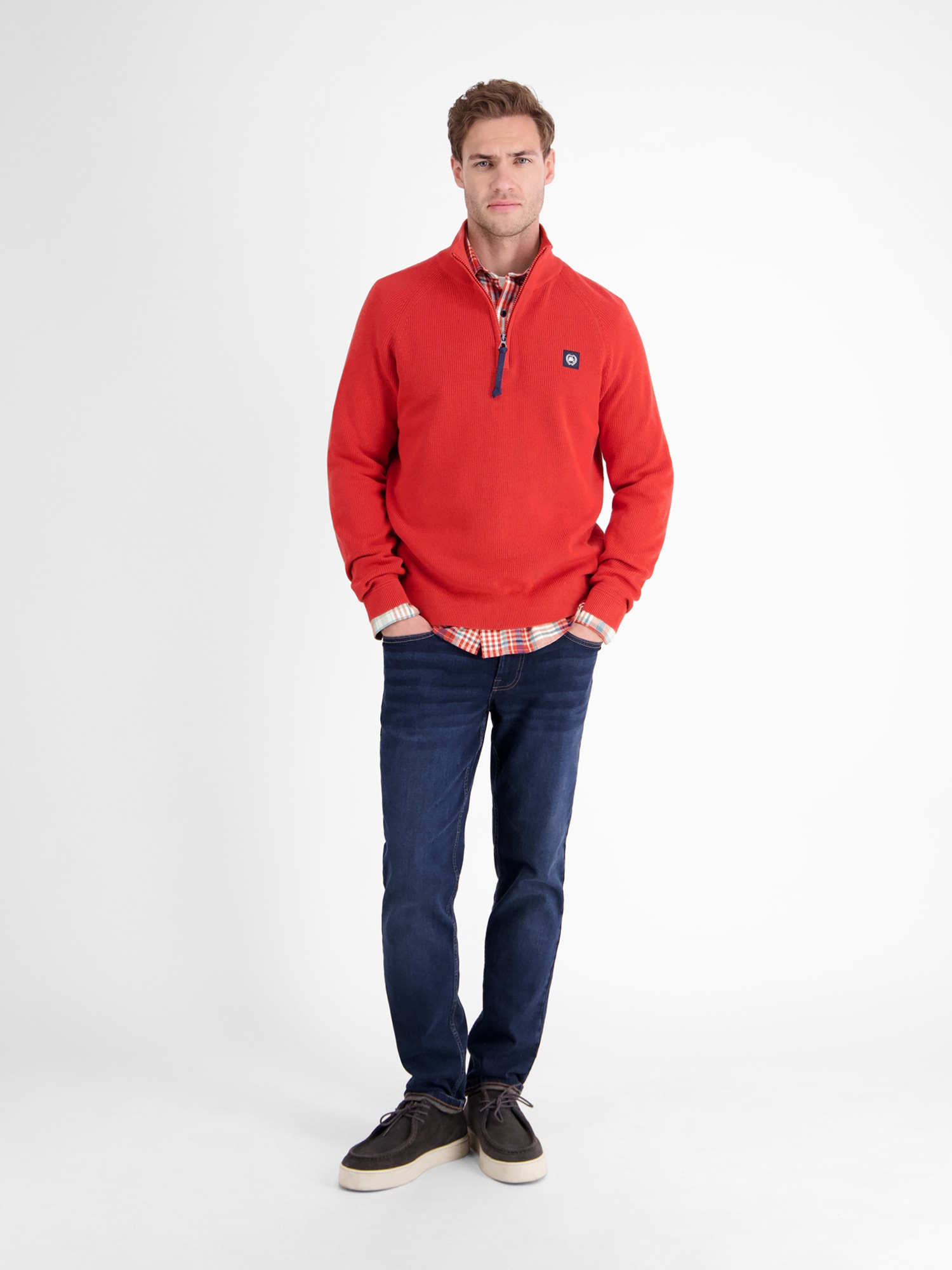 LERROS Langarmhemd »LERROS Karohemd für Herren«