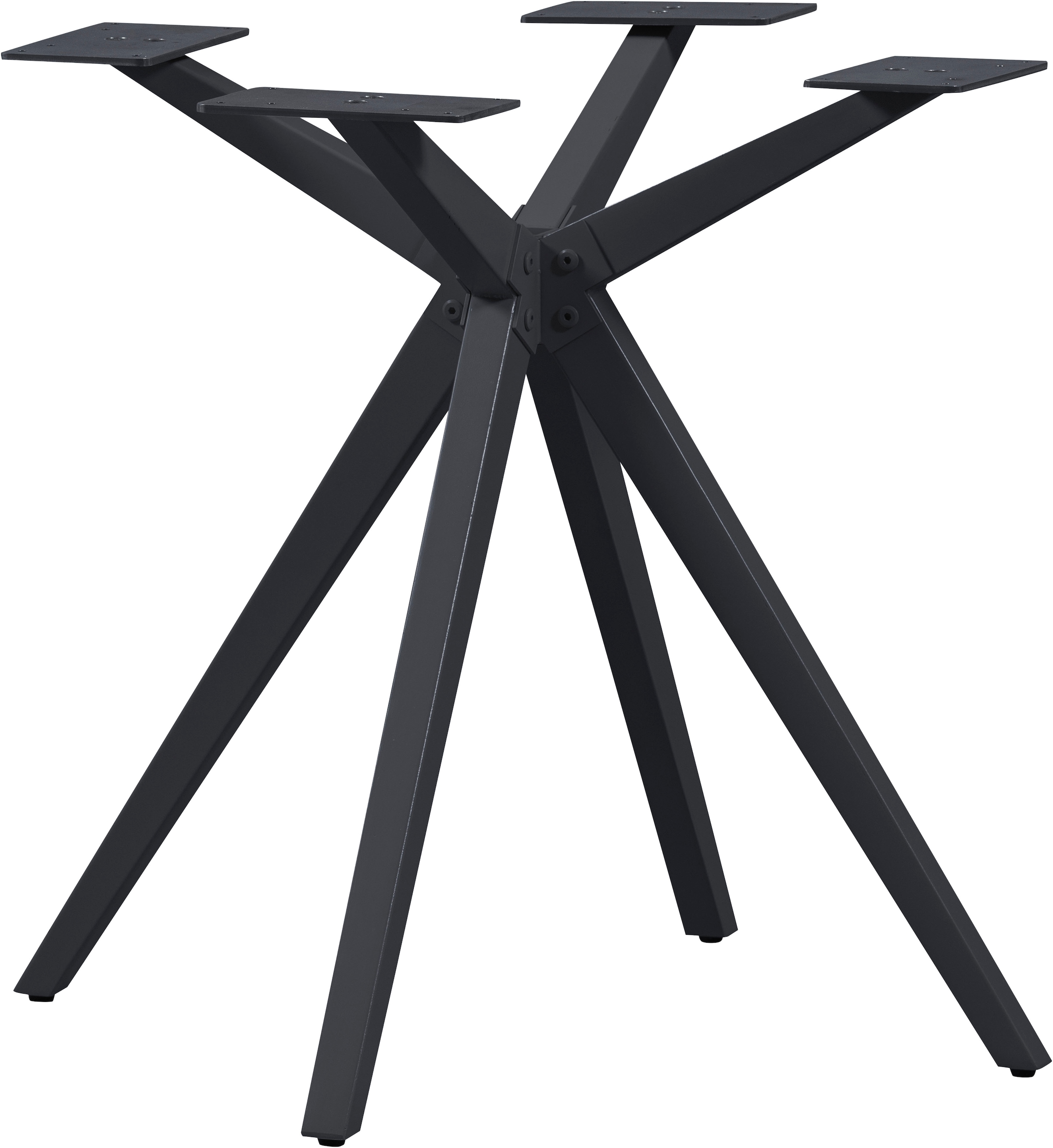 WOOOD Tischbein »Tablo Holland aus Metall mit Pulverbeschichtung Ø 80 x H 72 cm« Kreuzgestell Ø 3,5 cm, Tragkraft 120 kg, einfach zu montieren