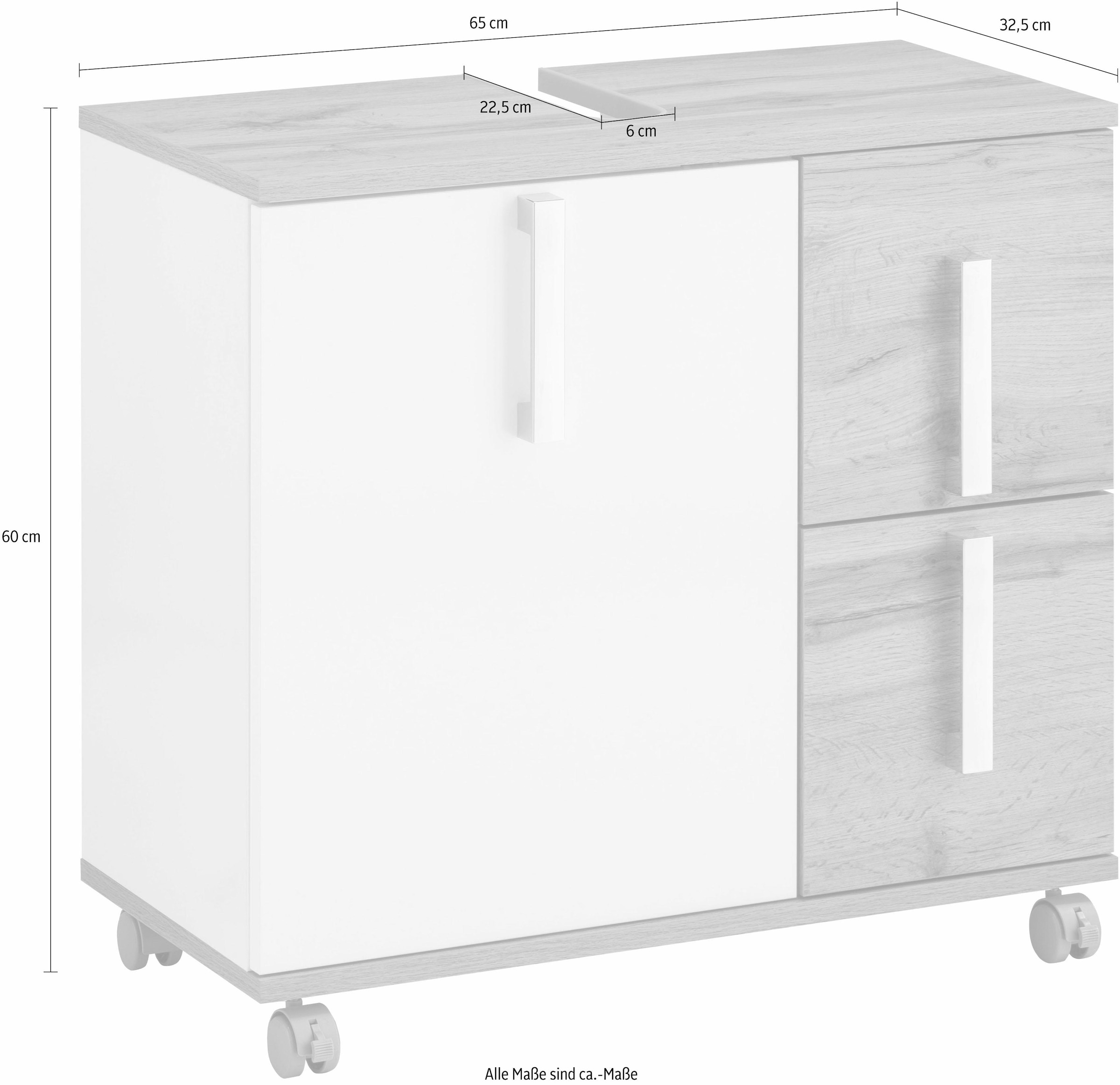 Schildmeyer Waschbeckenunterschrank »Kampen«, Höhe mit mit online Metallgriffen, XXL 3 60 | Schubladen 2 kaufen mit Garantie Jahren Tür Soft-Close, cm