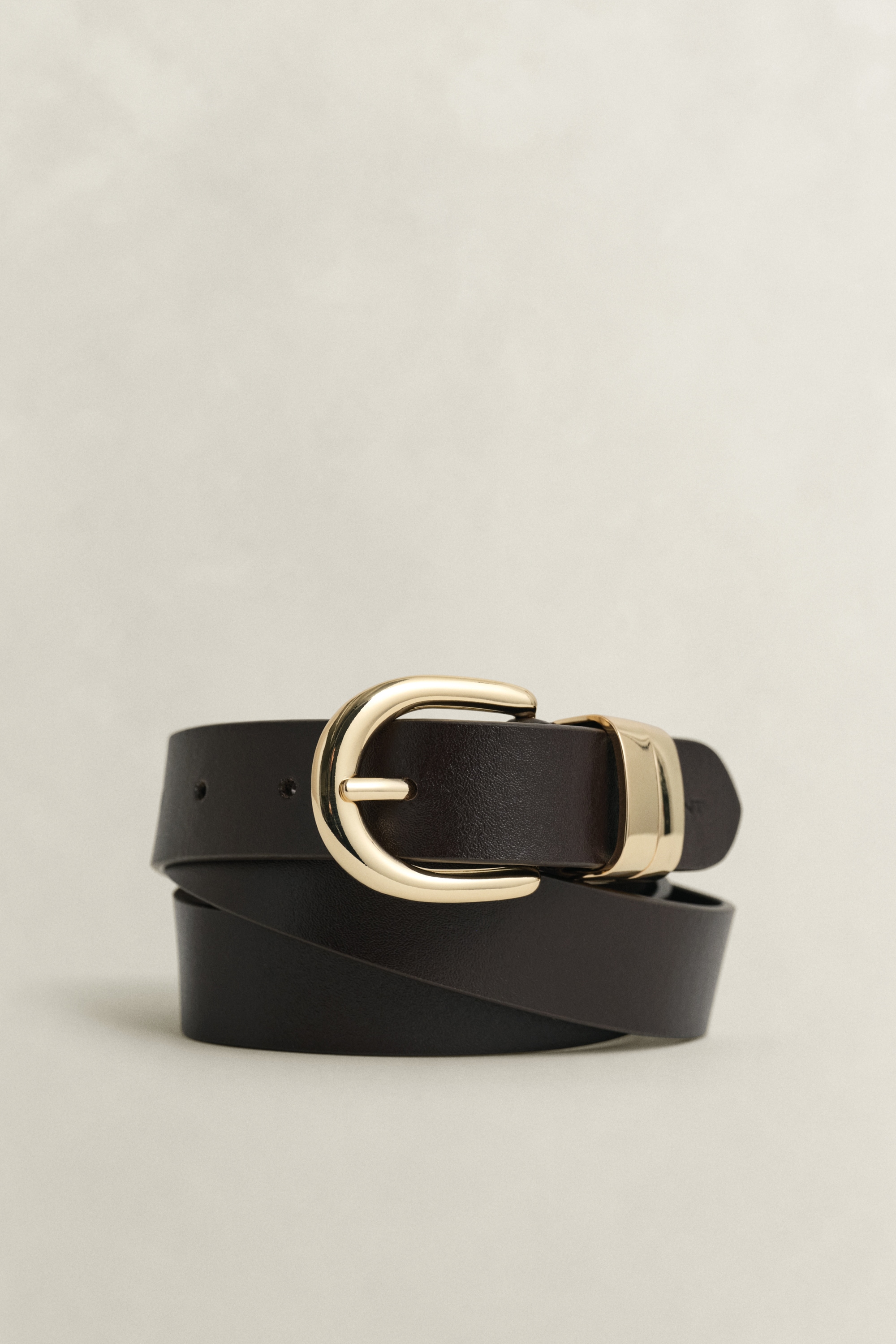 Gant Ledergürtel "CHUNKY KEEPER LEATHER BELT" Größenverstellbar durch Einfachdornschließe