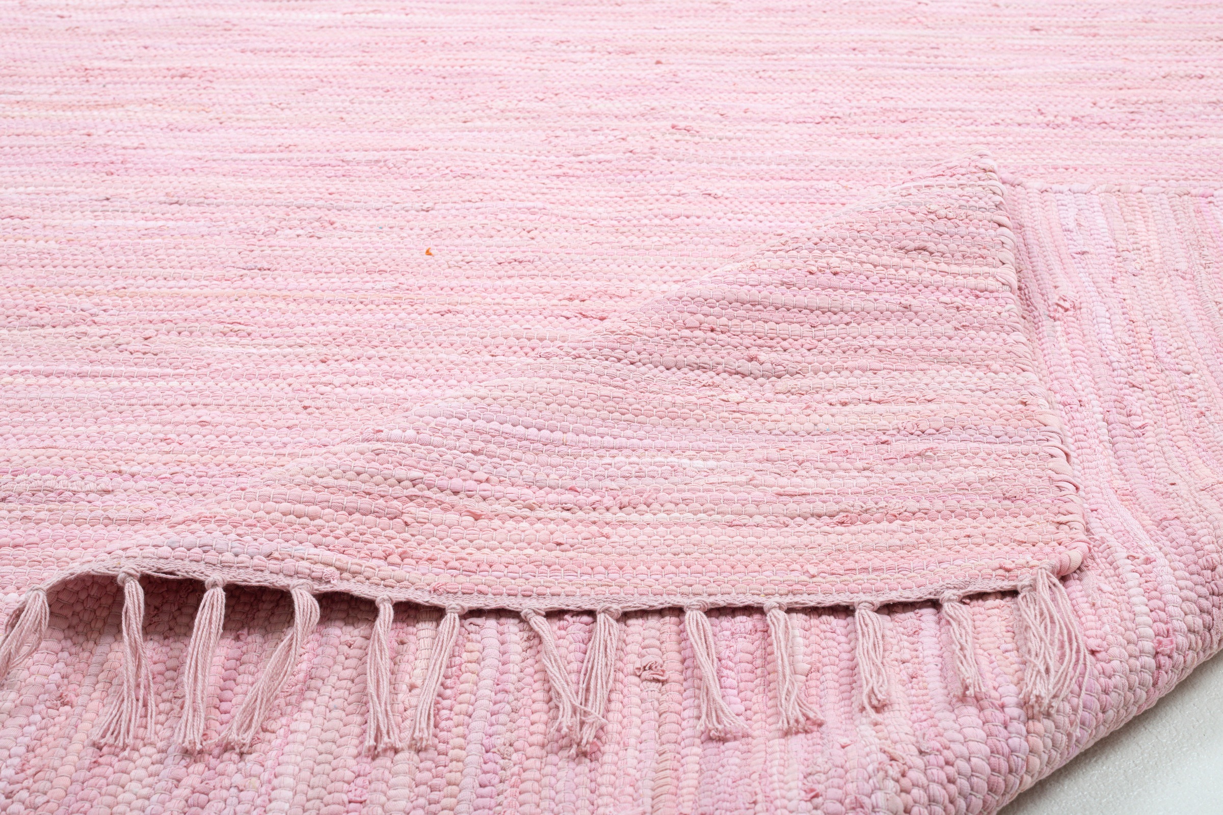 my home Kinderteppich »Insa Fleckerl« rechteckig 5 mm Höhe Uni Farben, pastell, handgewebt, pflegeleicht, waschbar, Kinderzimmer