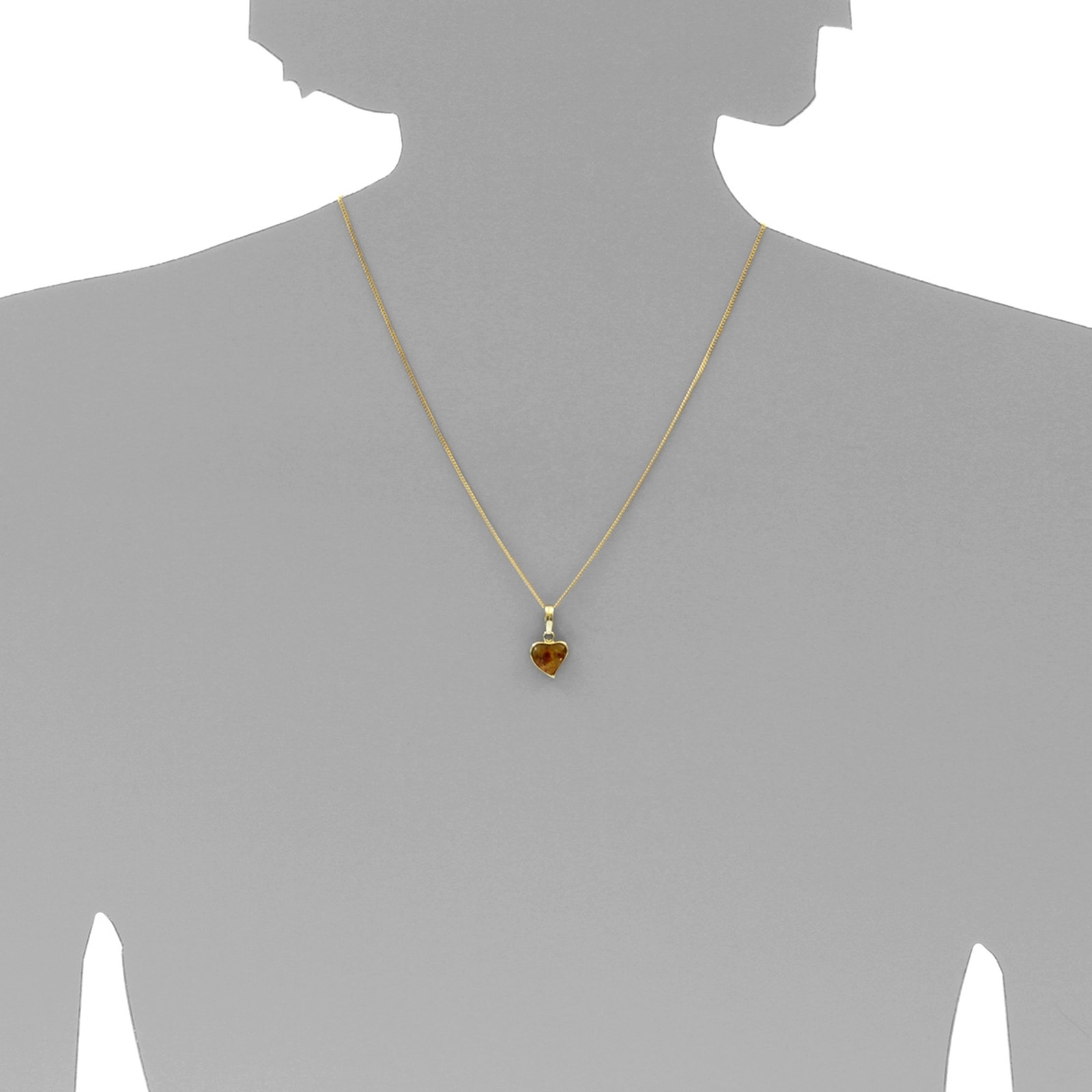 OSTSEE-SCHMUCK Kettenanhänger »- Herz - Gold 333/000 - Bernstein«