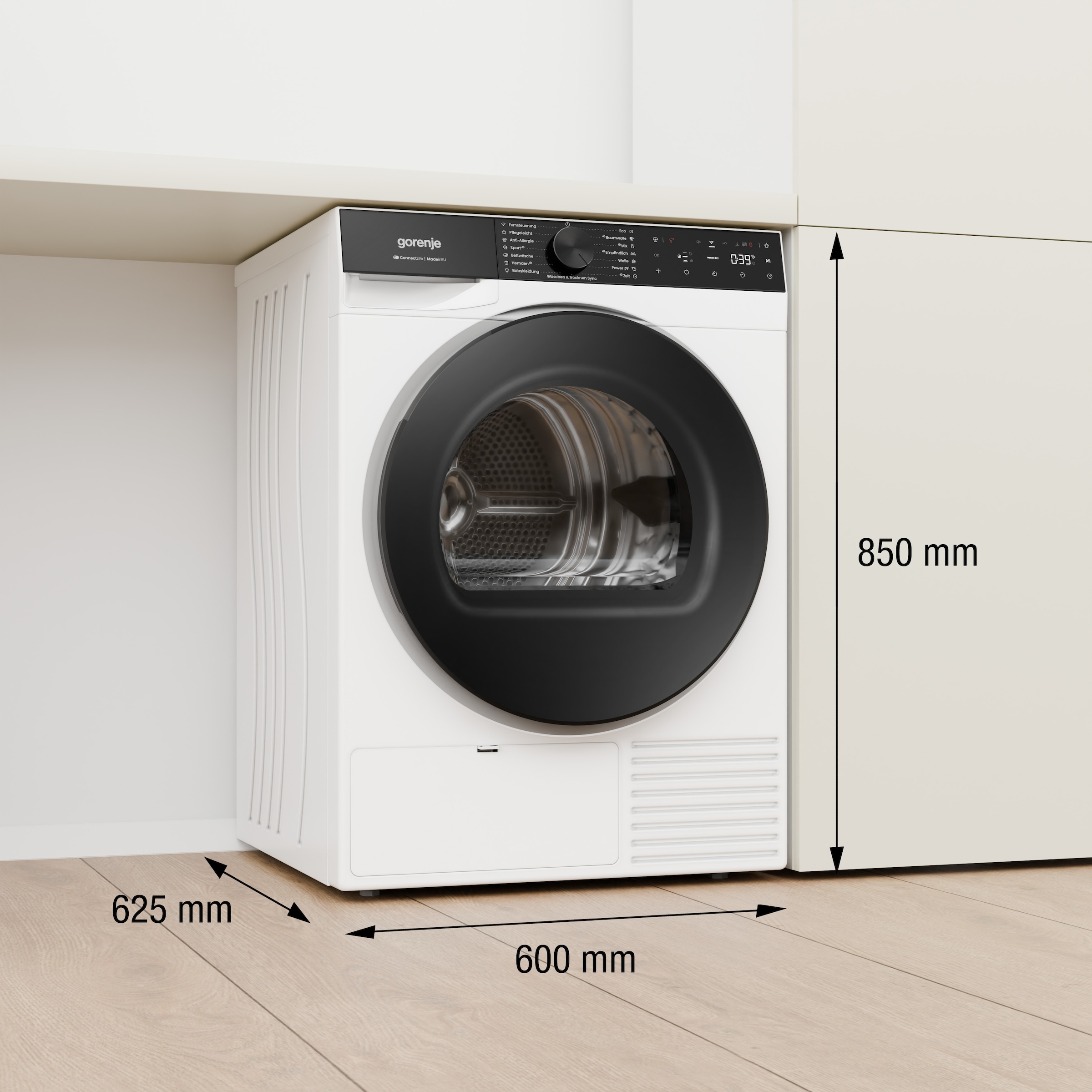 GORENJE Wärmepumpentrockner »D5G69BP« G600 NatureDry Schonung | FastDry Pro 39 | Knitterschutz