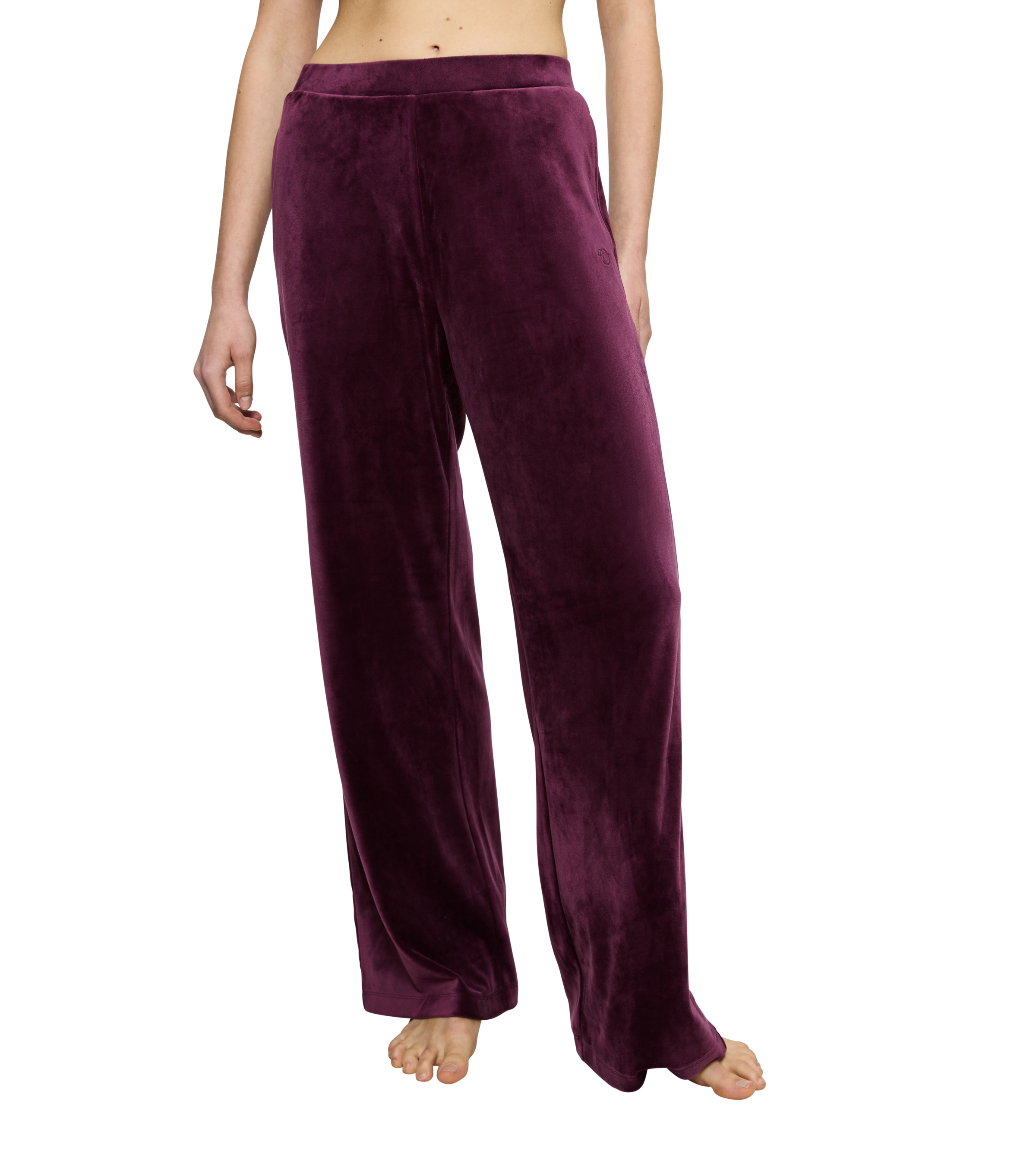 Triumph Homewearhose »Sensual Velour Wide Leg Trousers«, elegante lässige Passform