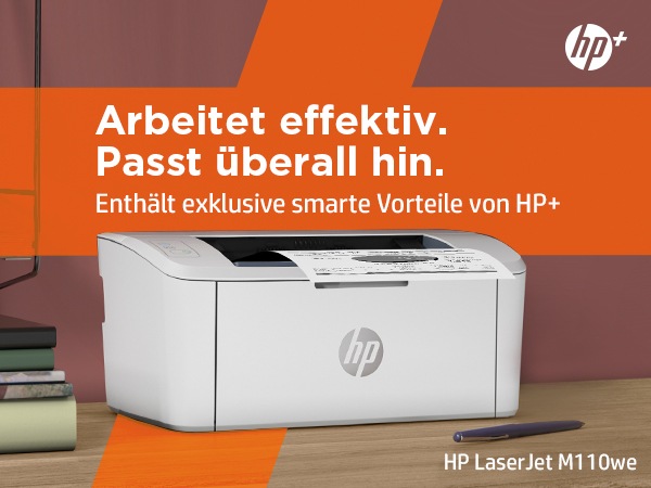 HP Laserdrucker »LaserJetM110we, UNIVERSAL ➥ Instant kompatibel Schwarzweiß, | Garantie HP+ Wireless«, XXL Jahre Ink 3