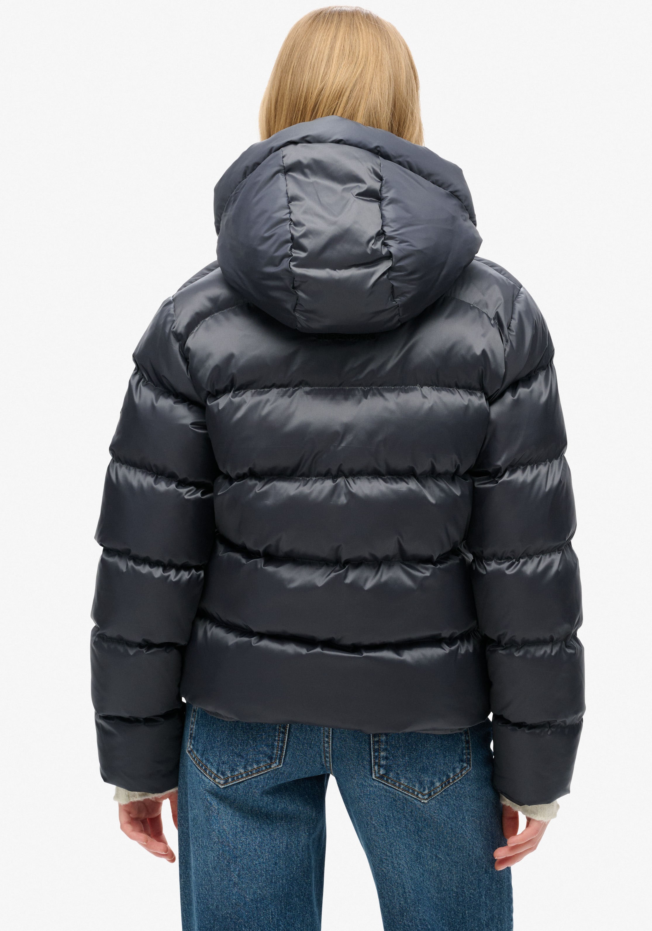 Superdry Steppjacke »HOODED LUXE SPORTS PUFFER«, mit Kapuze