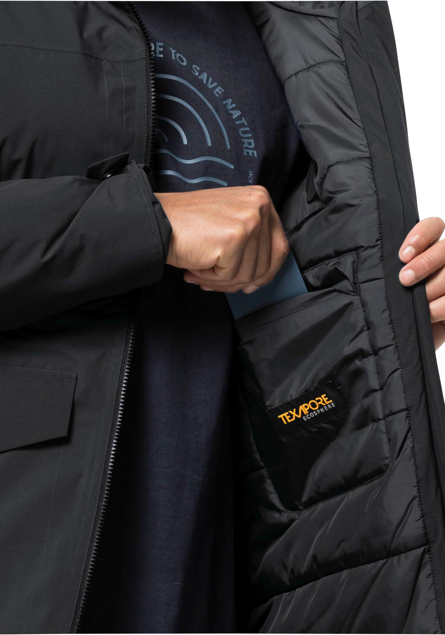 Jack Wolfskin Funktionsparka »KOENIGSBAU«, mit Kapuze, Winterjacke mit Kunstfaserfüllung