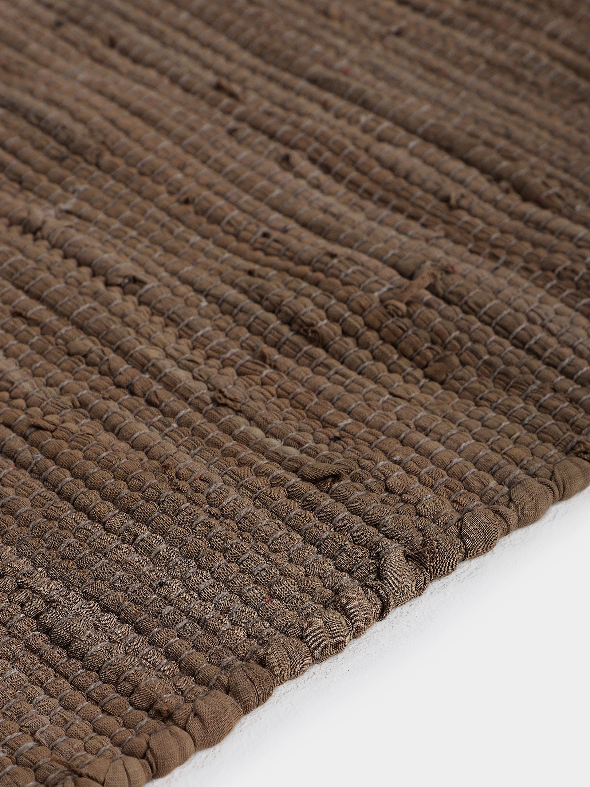 carpetfine Teppich »Kelim Chindi uni , auch als Läufer« rechteckig 5 mm Höhe Wendeteppich, reine Baumwolle, handgewebt, Uni-Farben, mit Fransen