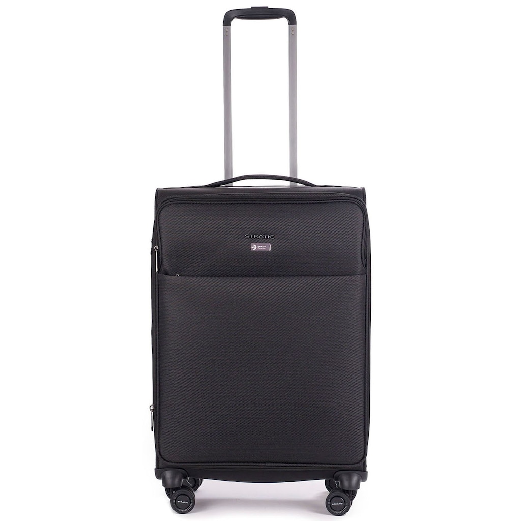 Stratic Weichgepäck-Trolley »Stratic Light + M, black«, 4 Rollen