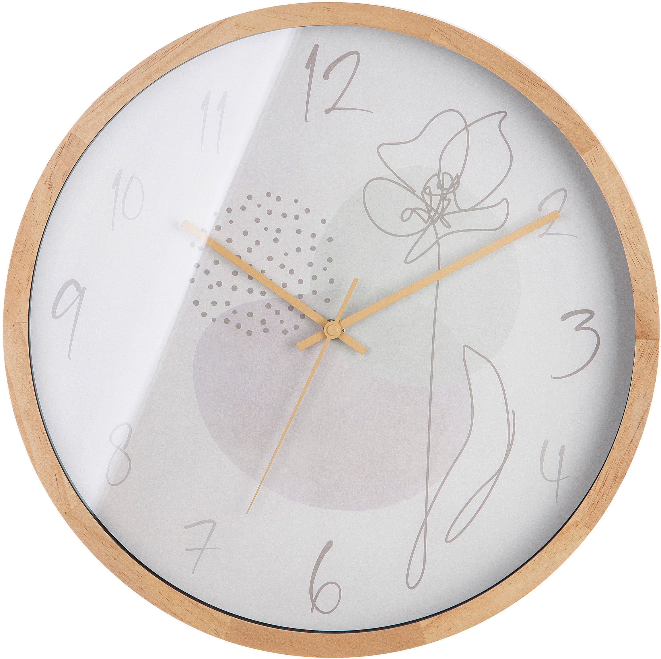 Wanduhr »Wanduhr One Line Flower«