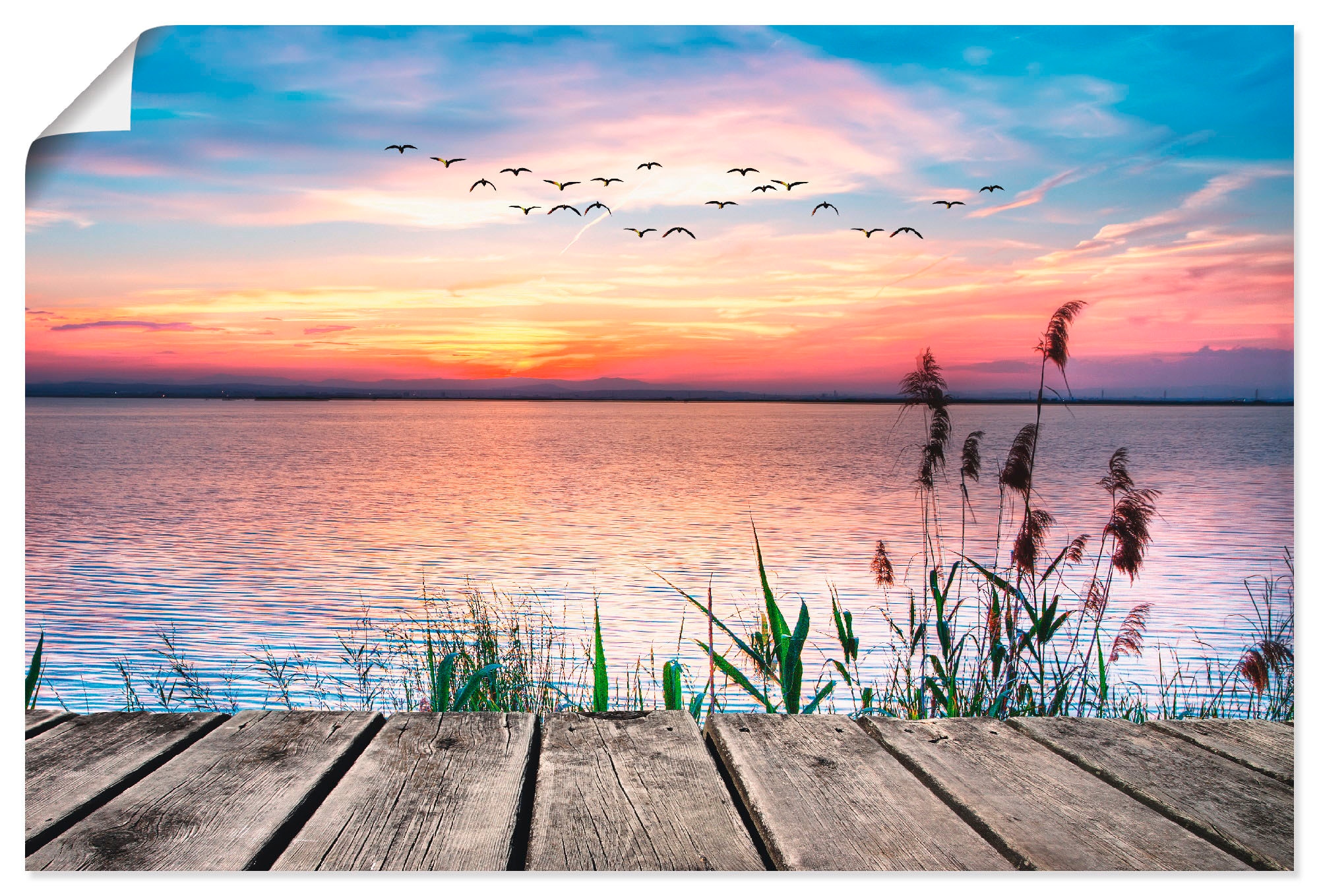 Artland Wandbild »Der See in den Farben der Wolken«, Gewässer, (1 St.), als  Alubild, Leinwandbild, Wandaufkleber oder Poster in versch. Größen bequem  kaufen