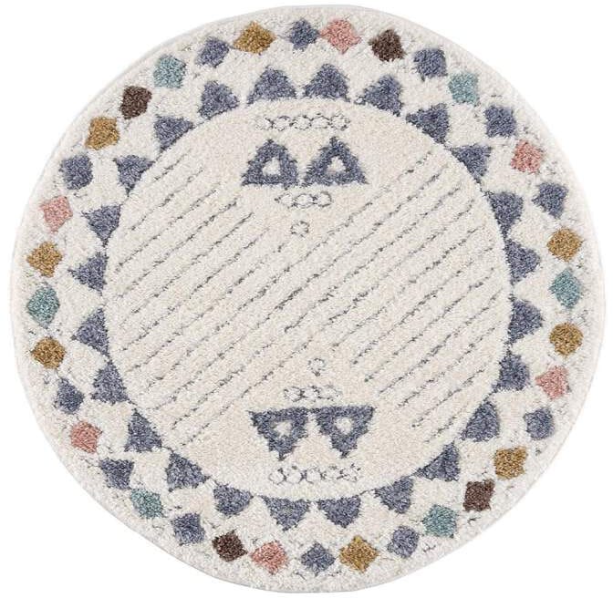 Carpet City Hochflor-Teppich »Focus 3034«, rund, 20 mm Höhe, Boho-Teppich, Hochtief-Muster/ 3D-Effekt, für Wohnzimmer, Schlafzimmer
