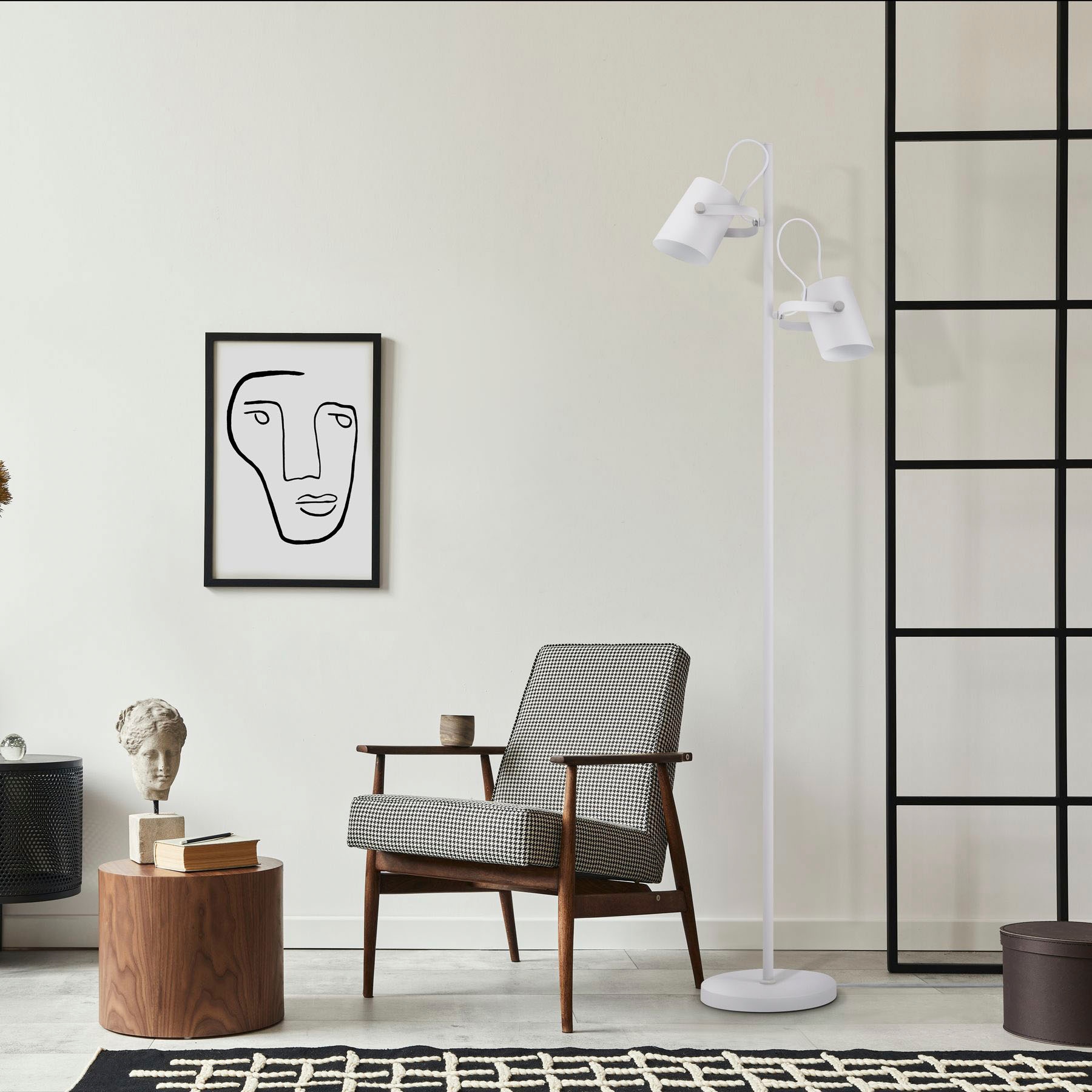 Paco Home Stehlampe »KARL« E27 mit kompatiblen Dimmer und Leuchtmittel