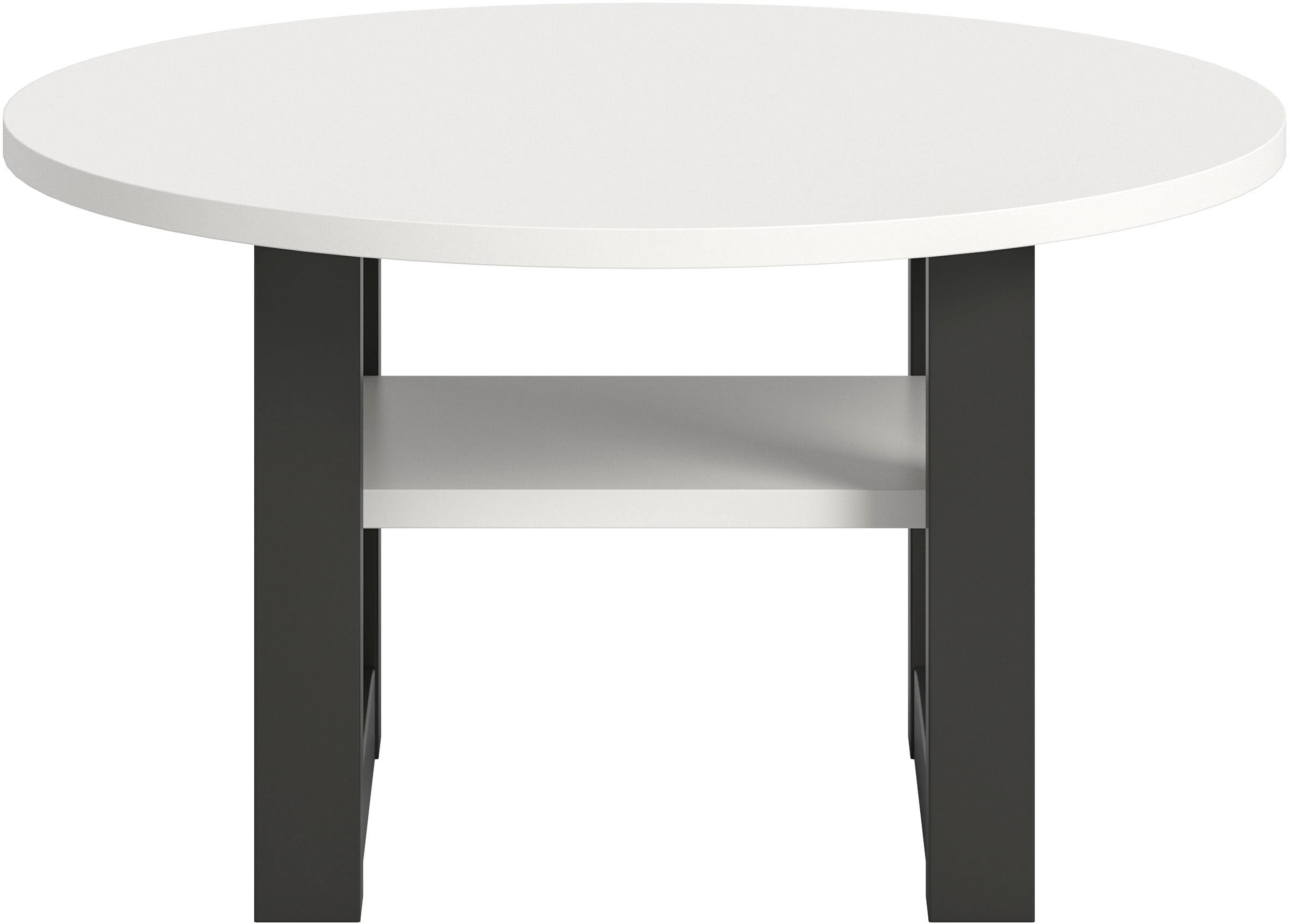 INOSIGN Couchtisch »Rail, Ø 75 cm, mit Ablageboden, inklusive Kufengestell«, Wohnzimmertisch, Beistelltisch