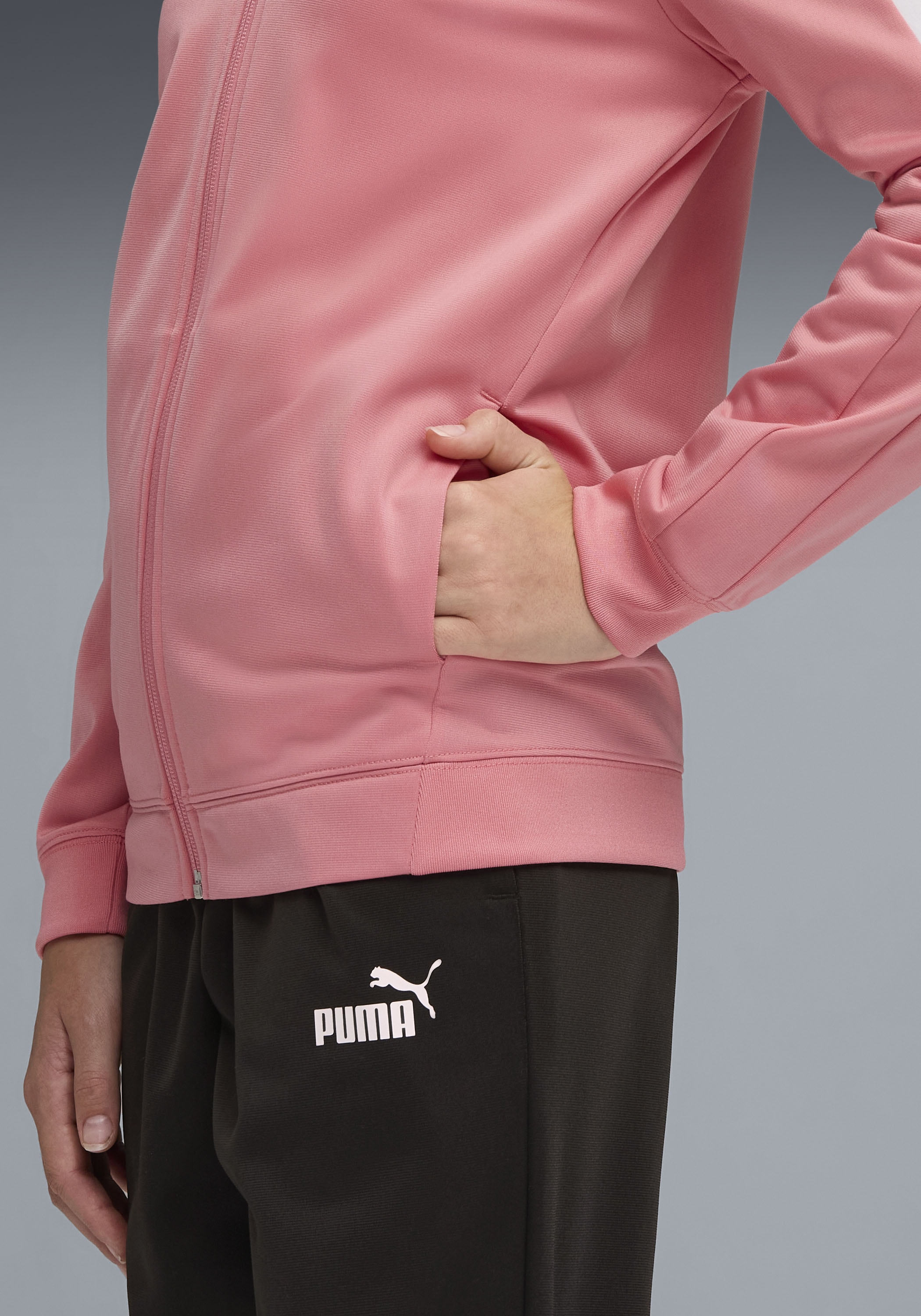 PUMA Trainingsanzug »POLY BASEBALL SUIT G« 2 tlg. 2-teilig, mit Stehkragen, mit elastischem Bund