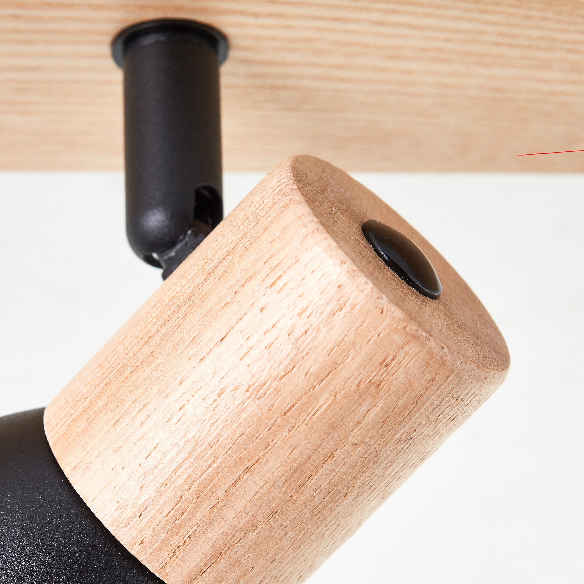 Brilliant Deckenstrahler »Daintree«, 2 flammig, Leuchtmittel E14 | ohne Leuchtmittel, Breite 37 cm, E14, Metall/Holz, schwarz/natur