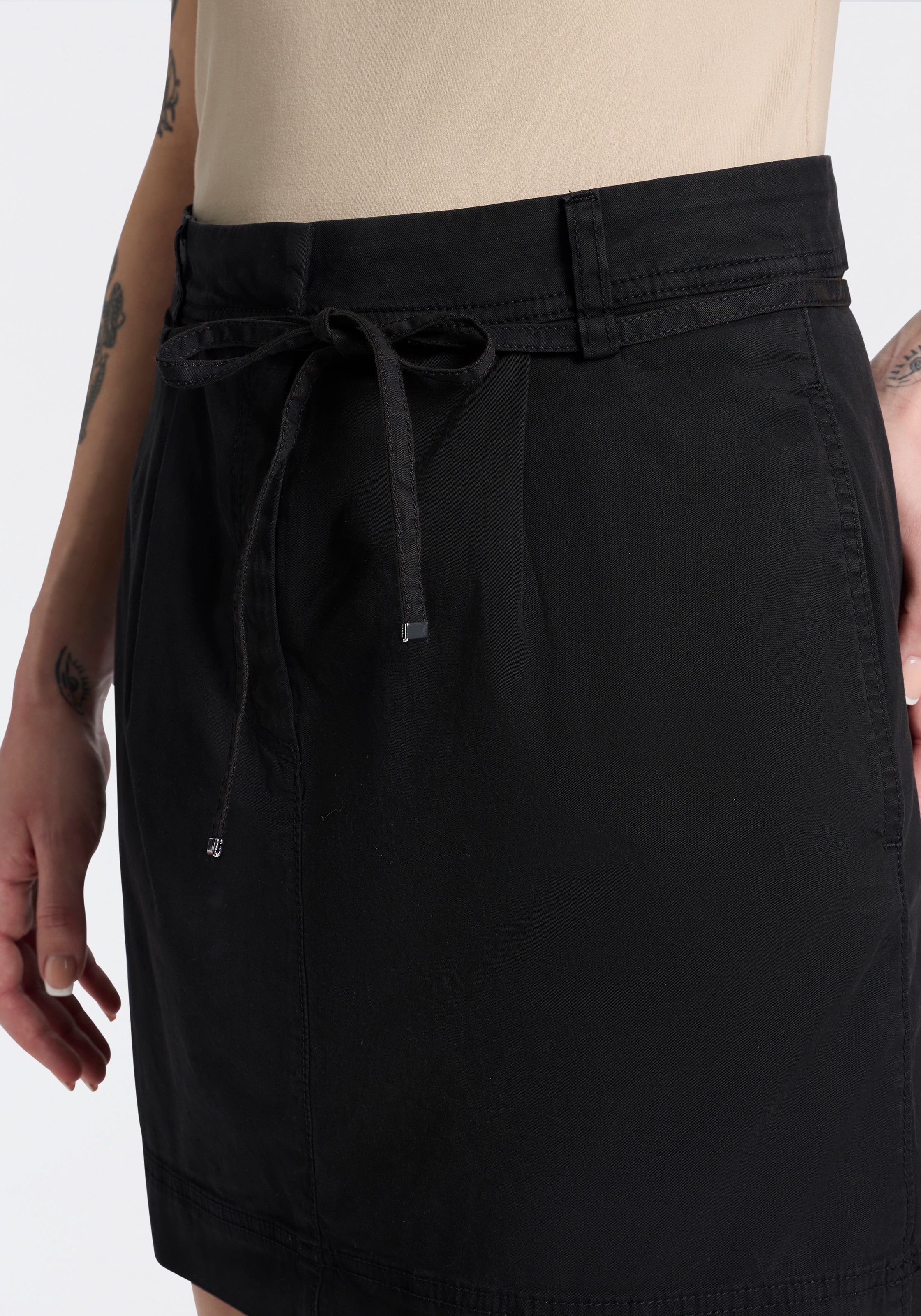 BOSS ORANGE Webrock »Varachute Premium Damenmode« mit Bindeband