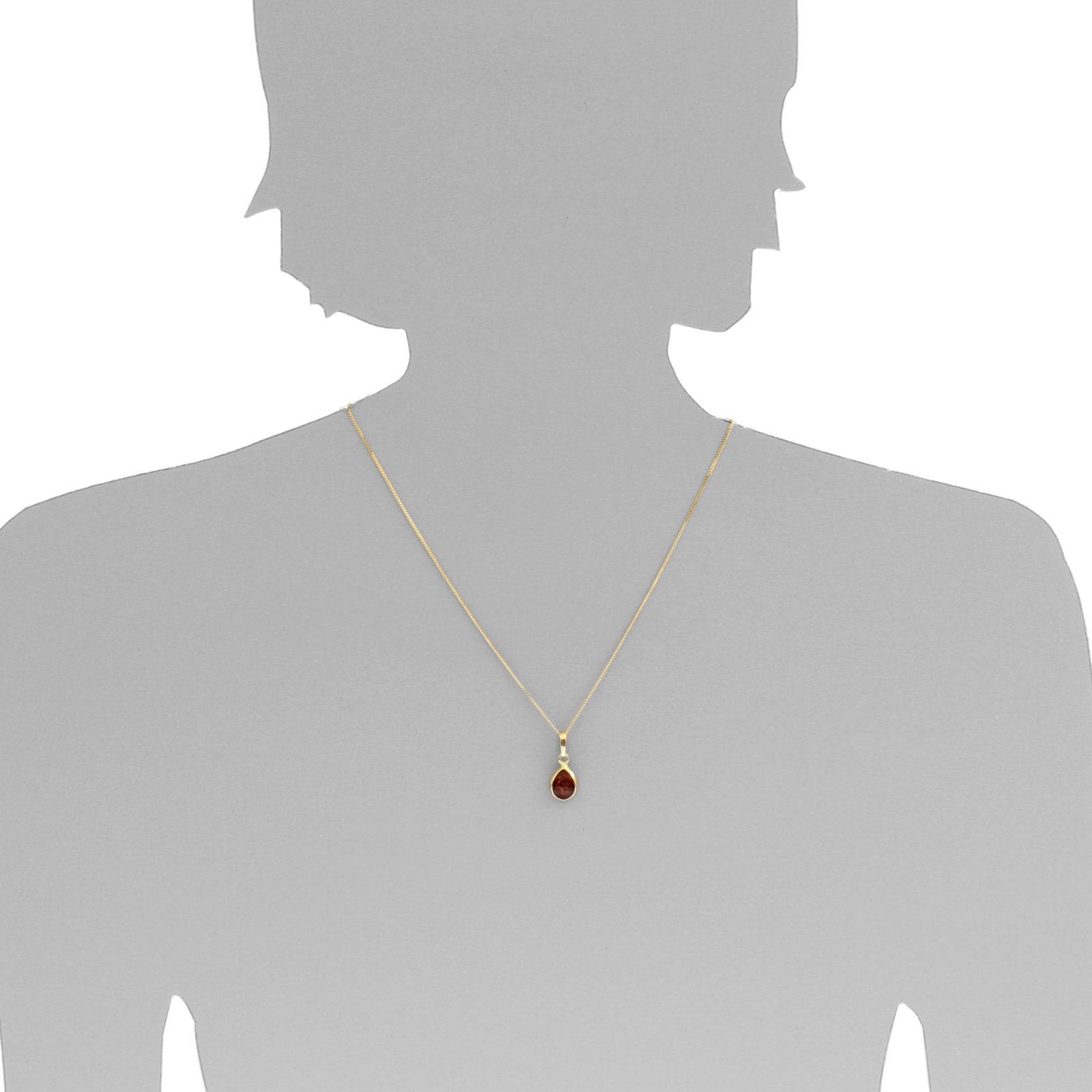 OSTSEE-SCHMUCK Kette mit Anhänger »- Enela - Silber 925/000, vergoldet - Bernstein«