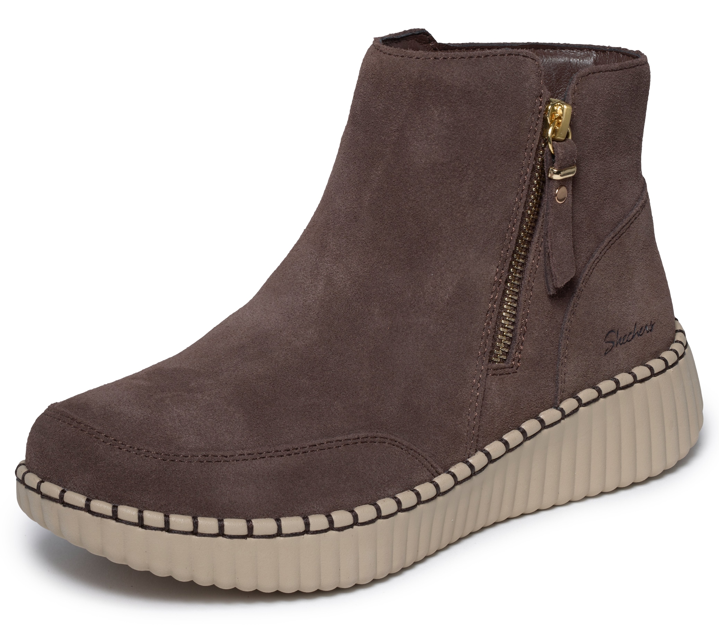 Skechers Winterboots »WILSHIRE BLVD-WEEKEND CRUSH«  Reißverschluss-Boots mit modischer Rahmennaht