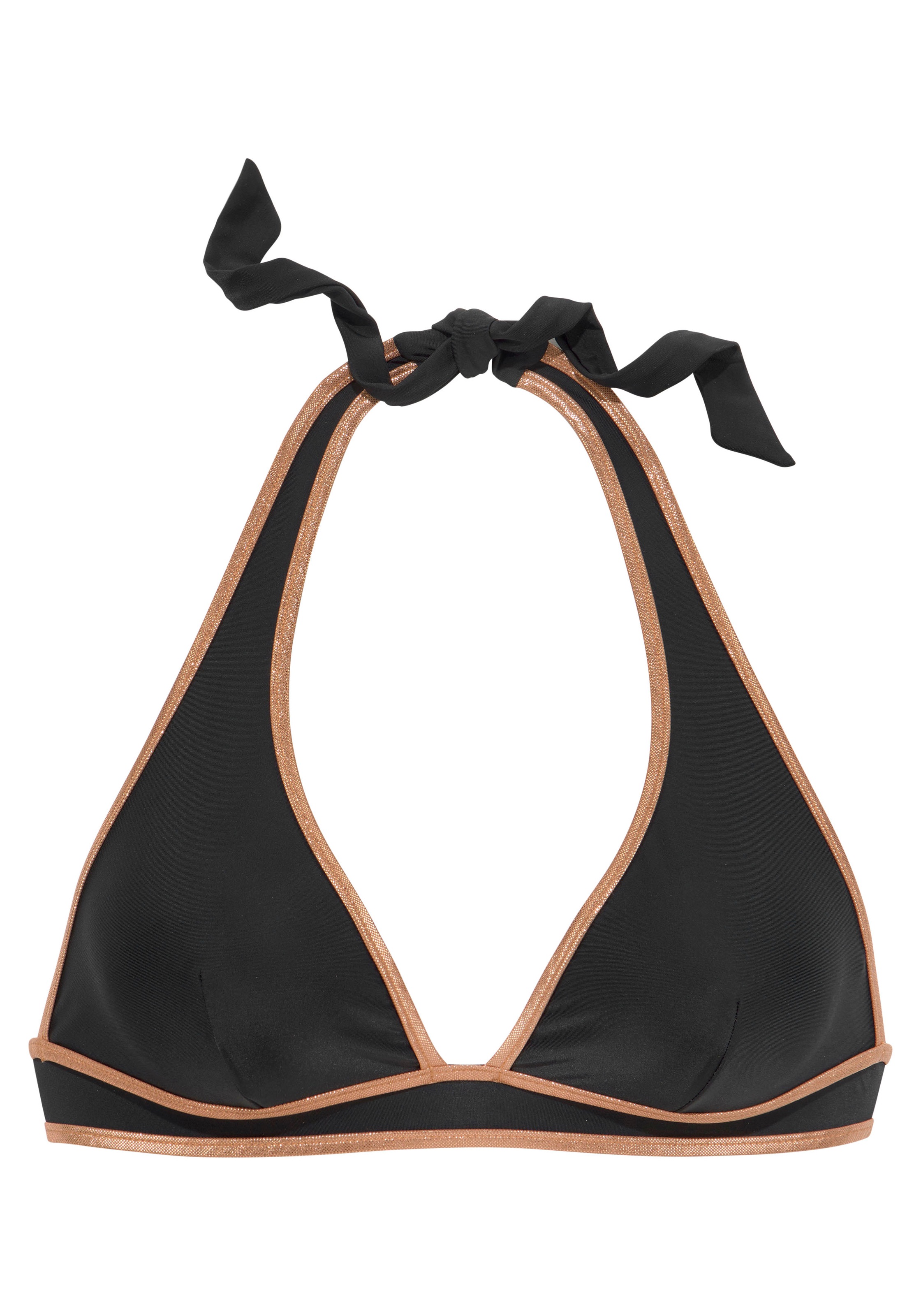 Bruno Banani Triangel-Bikini-Top »Milano«, mit kupferfarbener Paspel