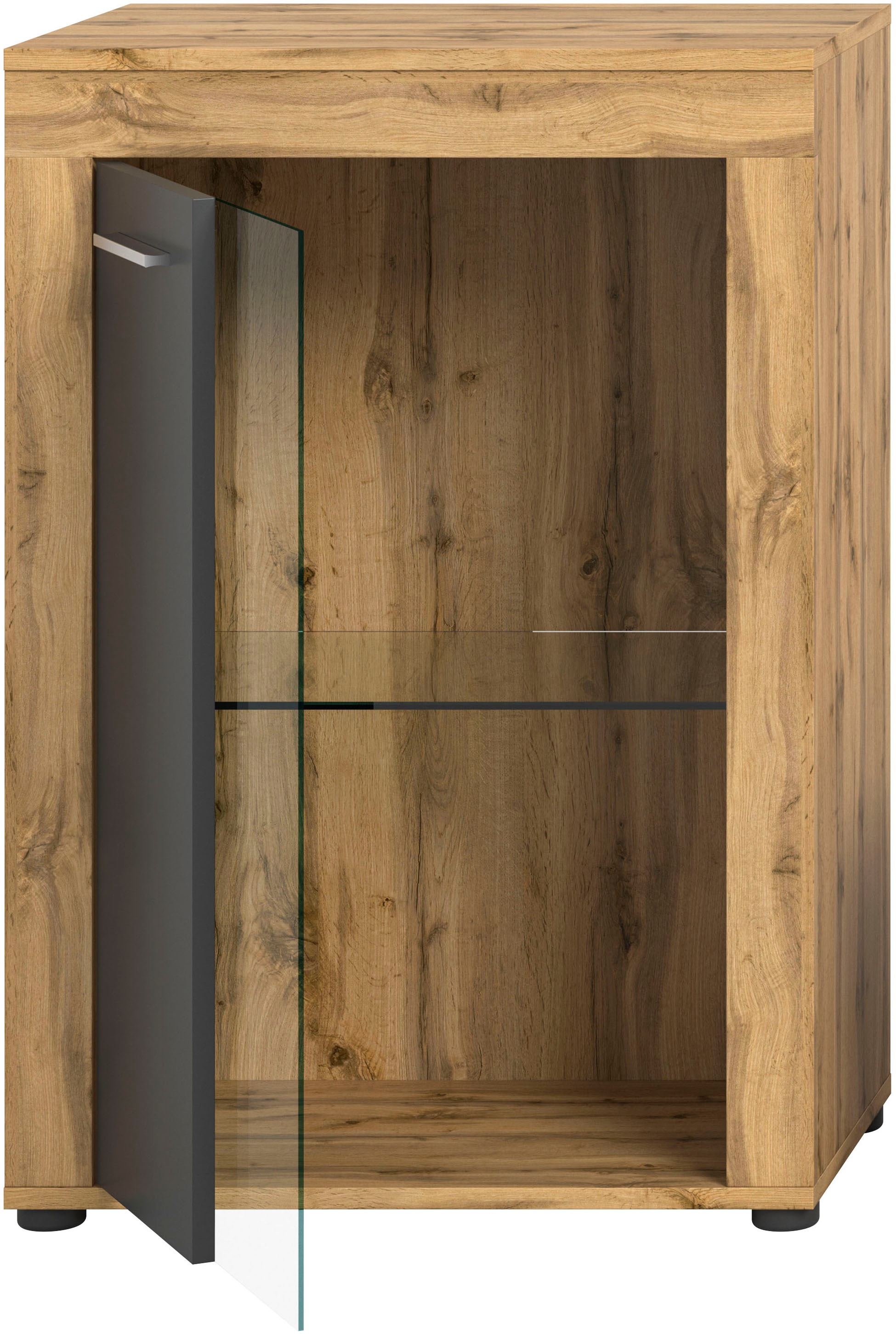 INOSIGN Vitrine »Aosta, Breite 60 cm, stehend oder hängend, in verschiedenen Farben«, Türanschlag wechselbar, 1 Glaseinlegeboden, Hängeeitrine, Standvitrine