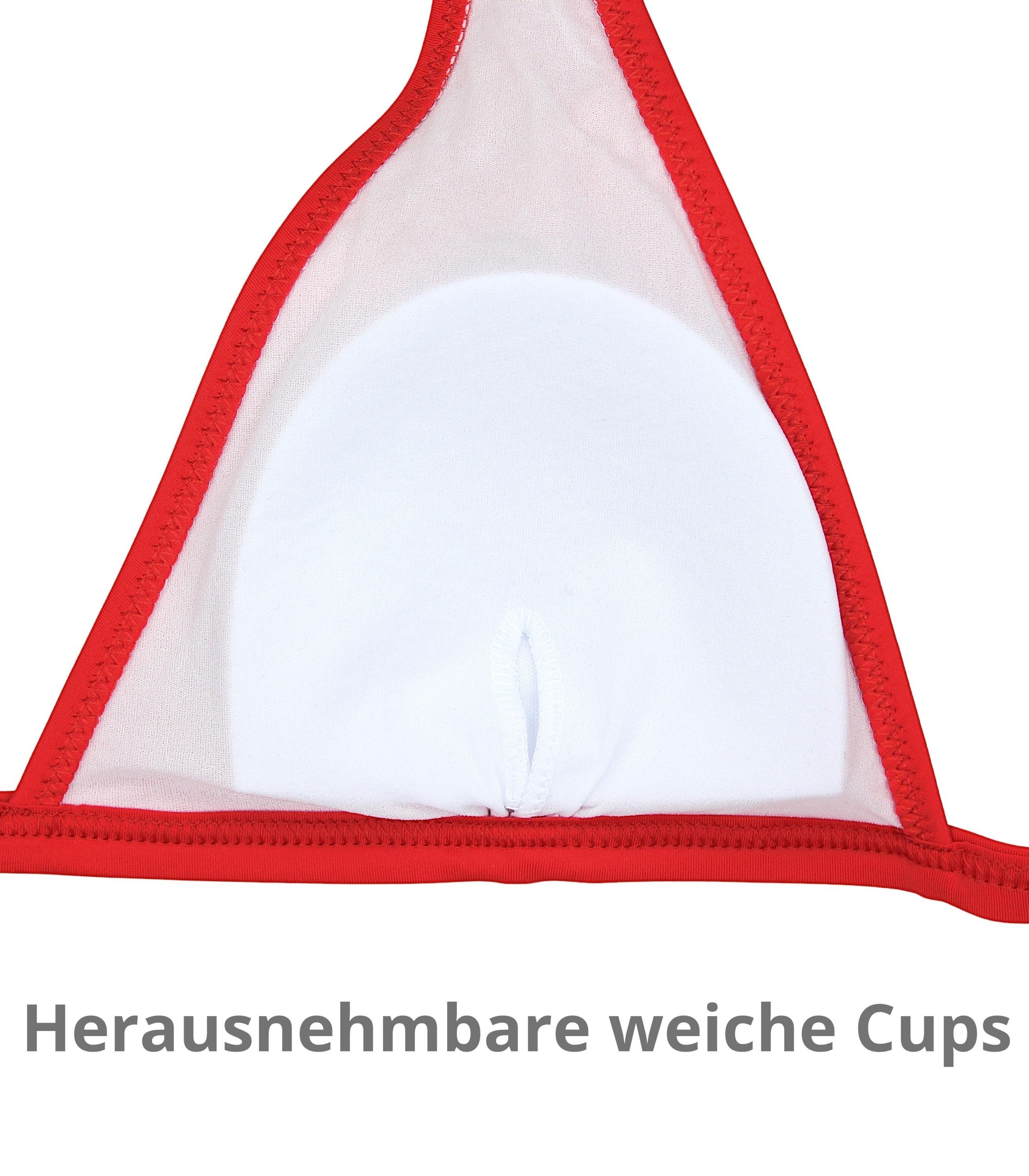 AQUARTI Triangel-Bikini-Top »Bikini Oberteil Damen Bikini Top Oberteil Triangel Neckholder Push Up Padded Zum Binden«