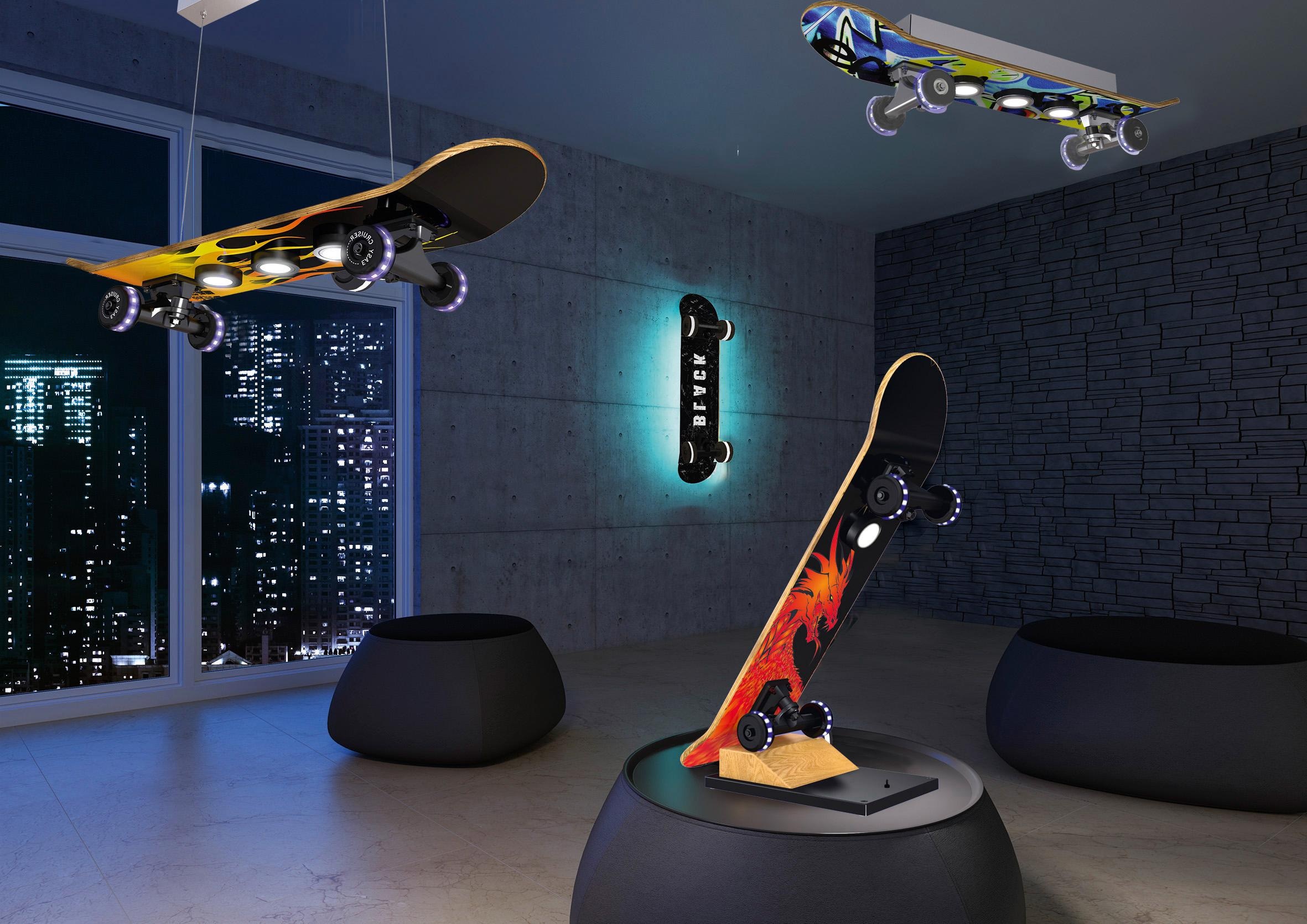 EVOTEC LED Deckenleuchte »EASY CRUISER GRAFFITI«, 7 flammig, Leuchtmittel LED-Board | LED fest integriert, LED Deckenlampe