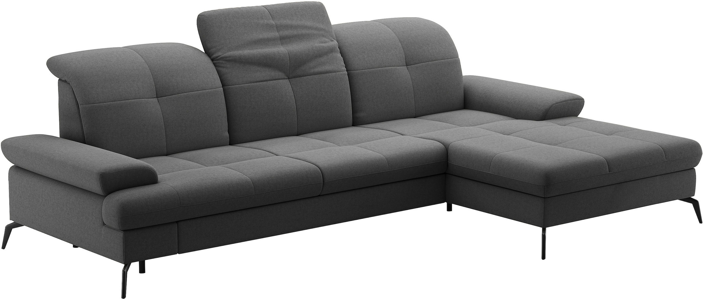 sit&more Ecksofa »Amica, L-Form, inkl. Sitztiefenverstellung & Armteilverstellung«, wahlweise mit Bettfunktion, Bettkasten und Kopfteilverstellung