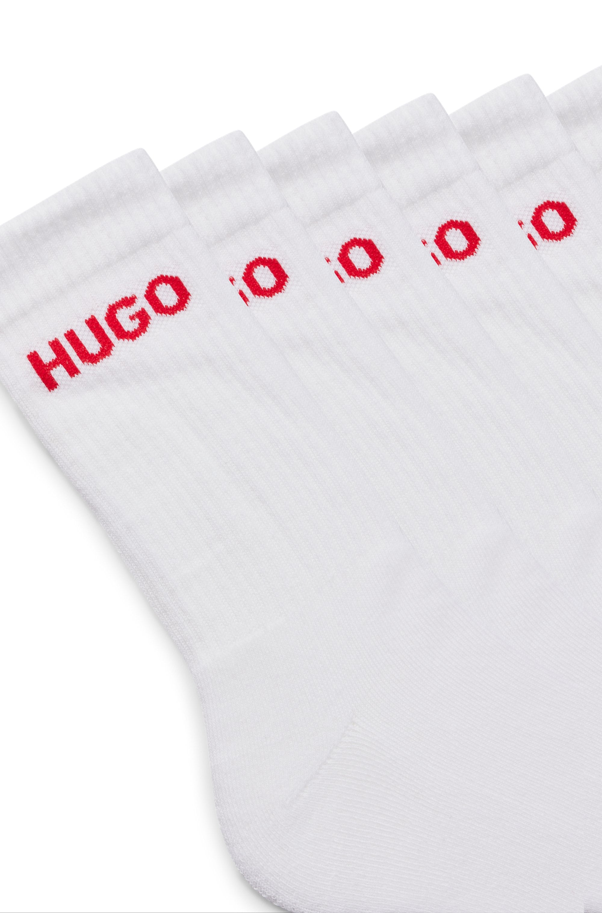 HUGO Underwear Socken »6P QS RIB LOGO CC«, (Packung, 6 Paar, 6er Pack), mit eingestricktem HUGO Logo