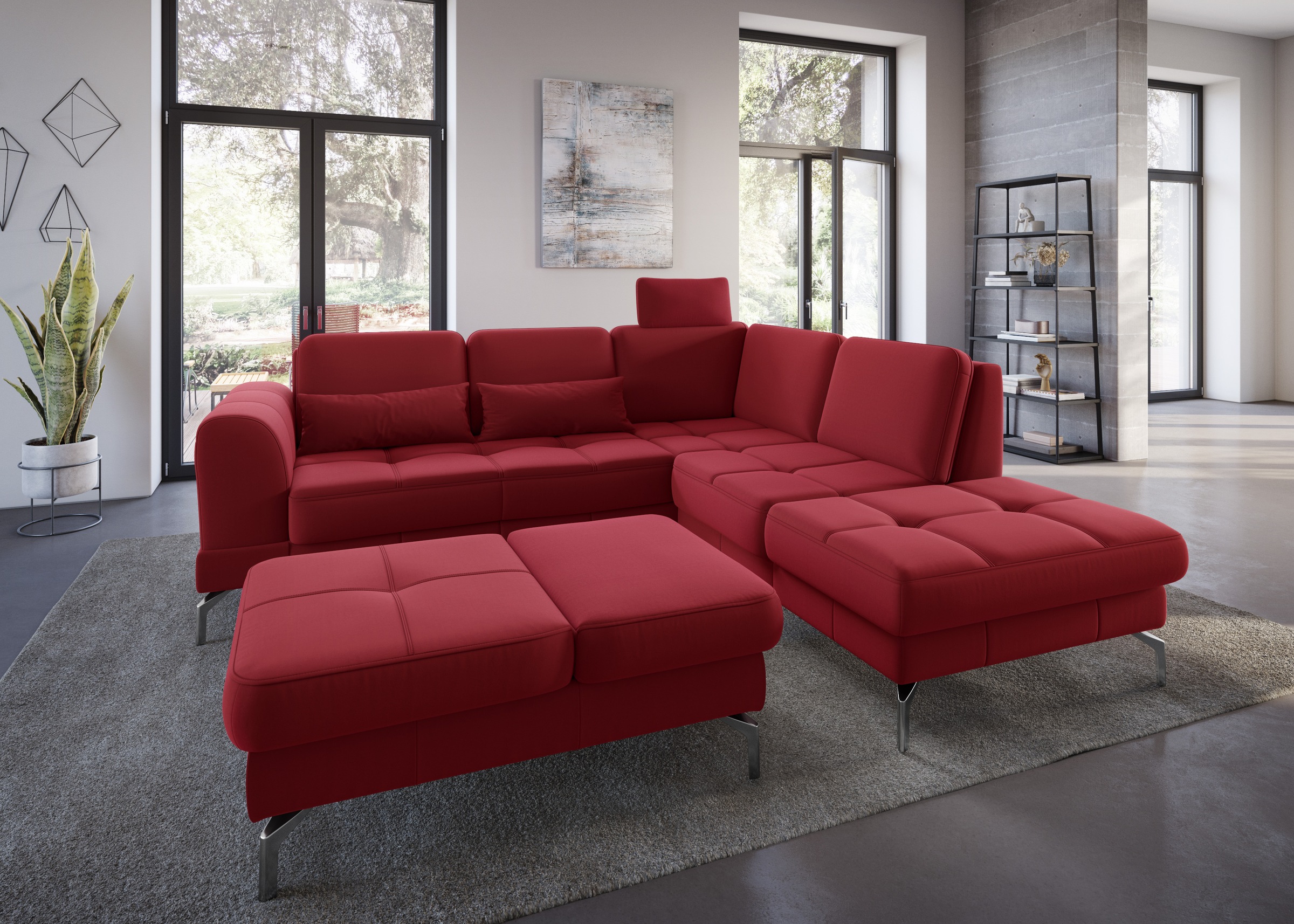 sit&more Hocker »Bendigo«, mit Klappfunktion, Bodenfreiheit 15 cm, wahlweise in 2 Fußfarben