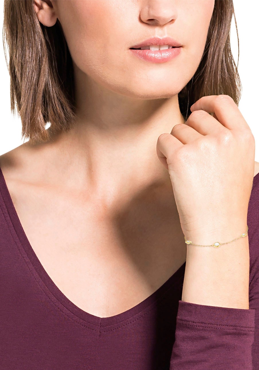 Amor Armband »Shiny Perlmutt« mit Opal, Zirkonia (synth.)