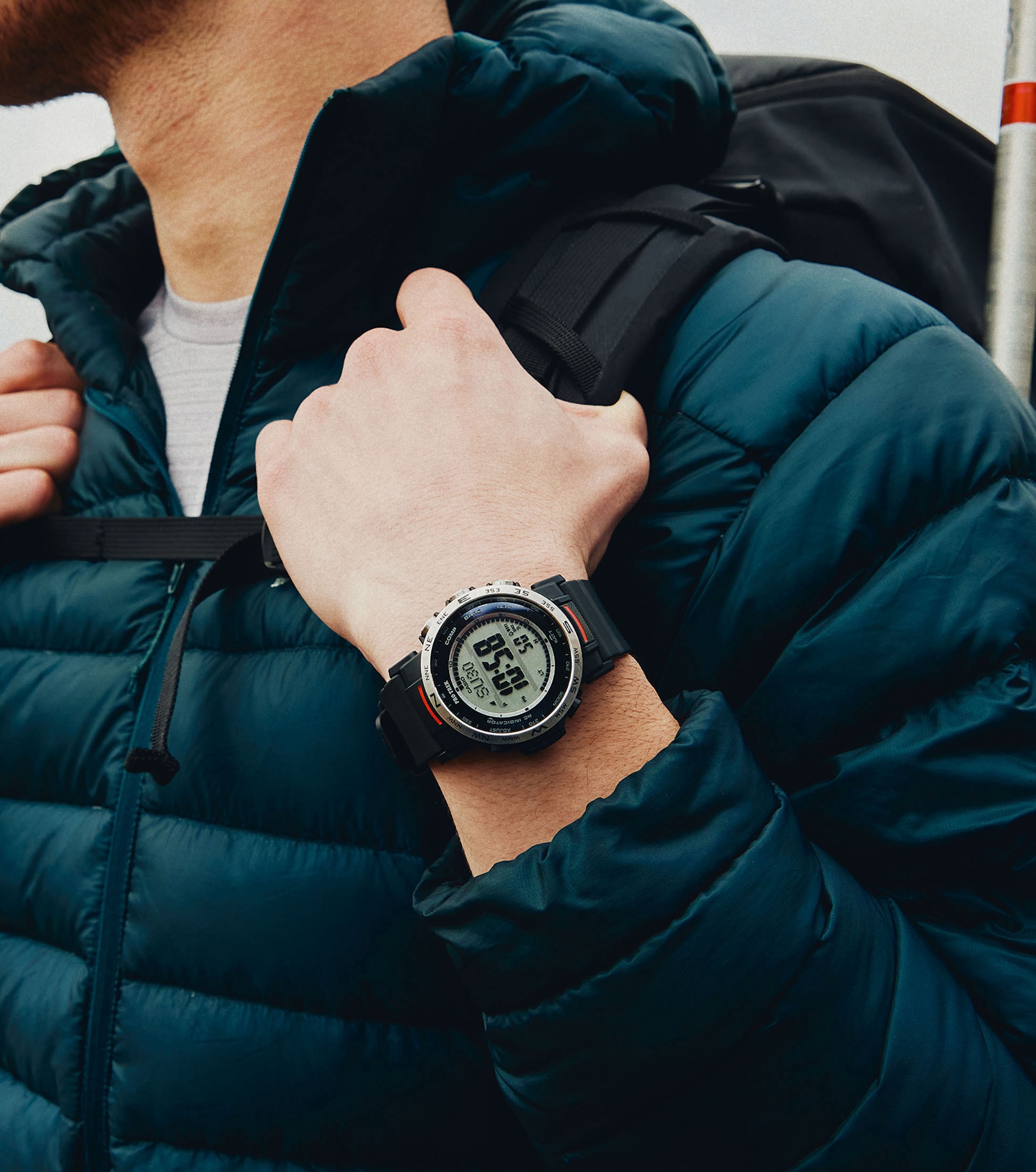 CASIO PRO TREK Funkchronograph, Quarzuhr, Armbanduhr, Herrenuhr, Funk, Solar, Stoppfunktion, Weltzeit