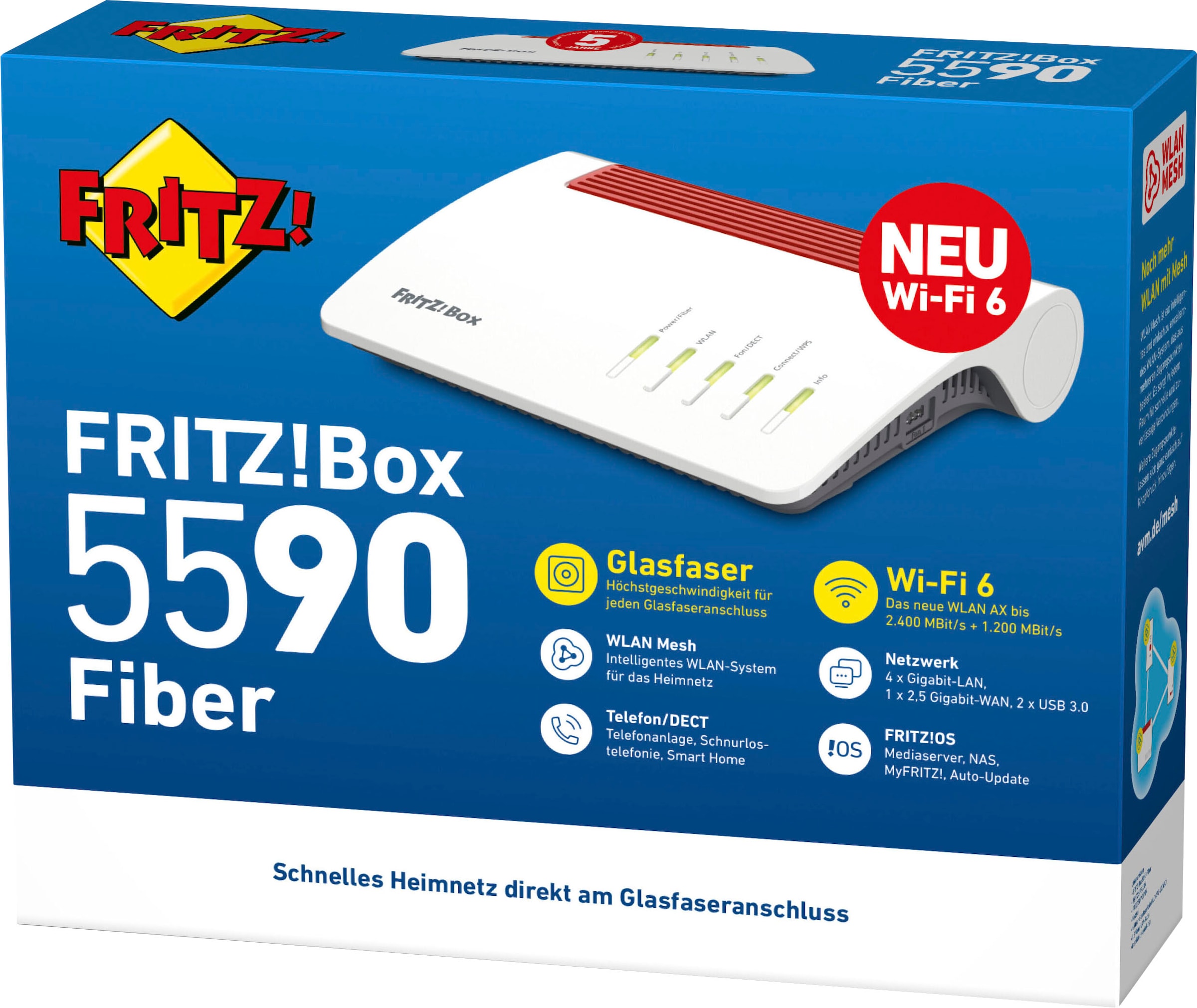 AVM WLAN-Router »Set: AVM FRITZ!Box 5590 Fiber + FRITZ!Repeater 1200AX«
