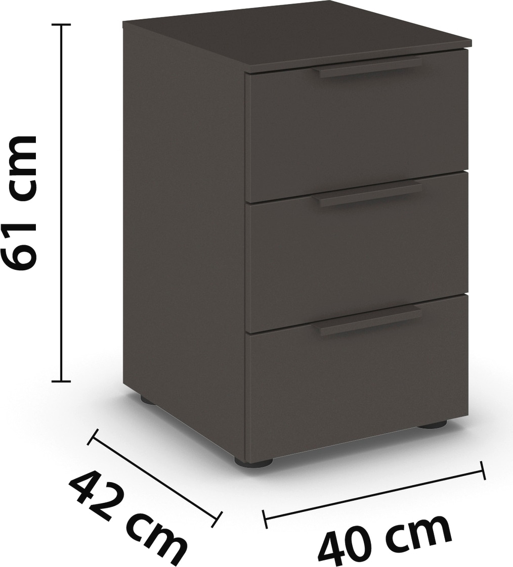 rauch Nachtkommode »Flipp«, mit 3 Schubladen und Soft-Close-Funktion